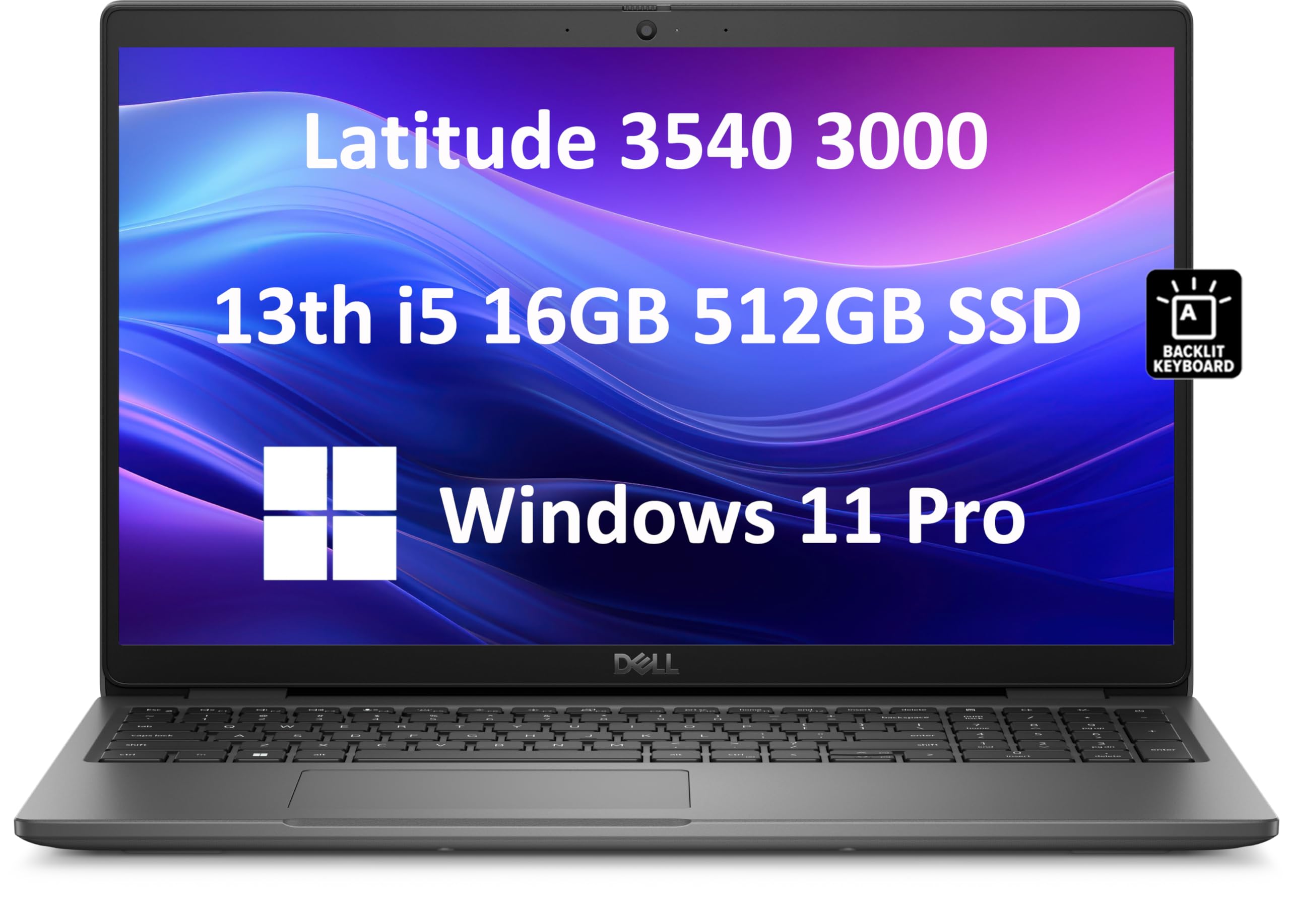 Dell Latitude 3540 3000 Business Laptop (15.6 FHD, Intel 13th Gen 10-Core i5-1335U, 16GB RAM, 512GB SSD), Backlit, Long Battery 