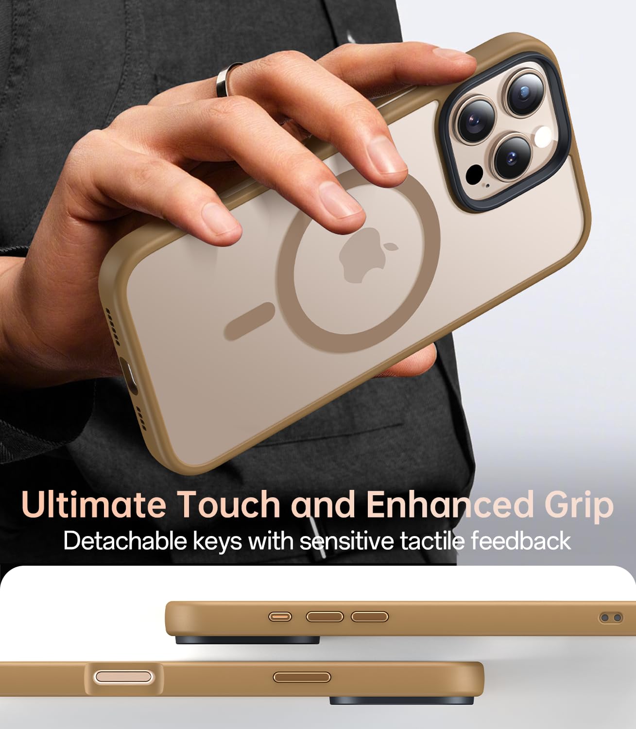 Meifigno Magnetic Case For Iphone 16 Pro 6.3, Compatible With Magsafe, Military Grade Protection, Translucent Matte Back With Me