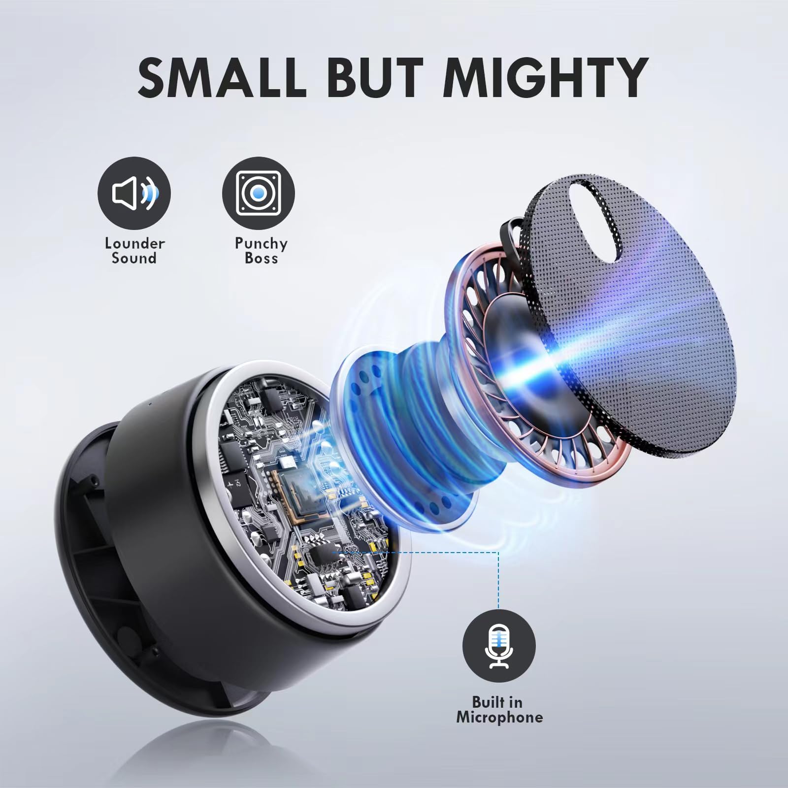 Rofall Usb Computer Speakers With Microphone, Pc Laptop Speaker With Mic, 2 Sound Modes, Hand Free Enhanced Voice Pick Up, Compa