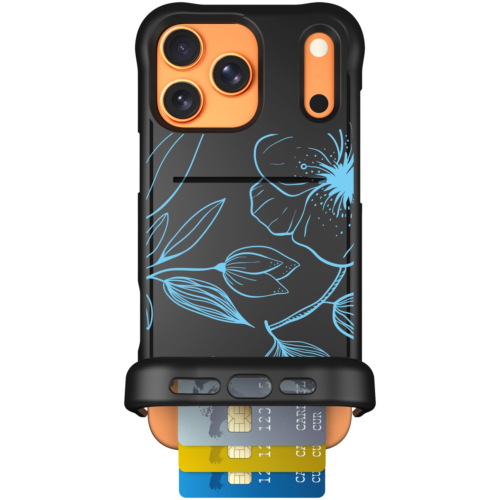 Scooch for iPhone 17 Pro Max Case with Card Holder, Wingmate Wallet Case with Hidden Card Slot and RFID Protection, Holds 3 to 4