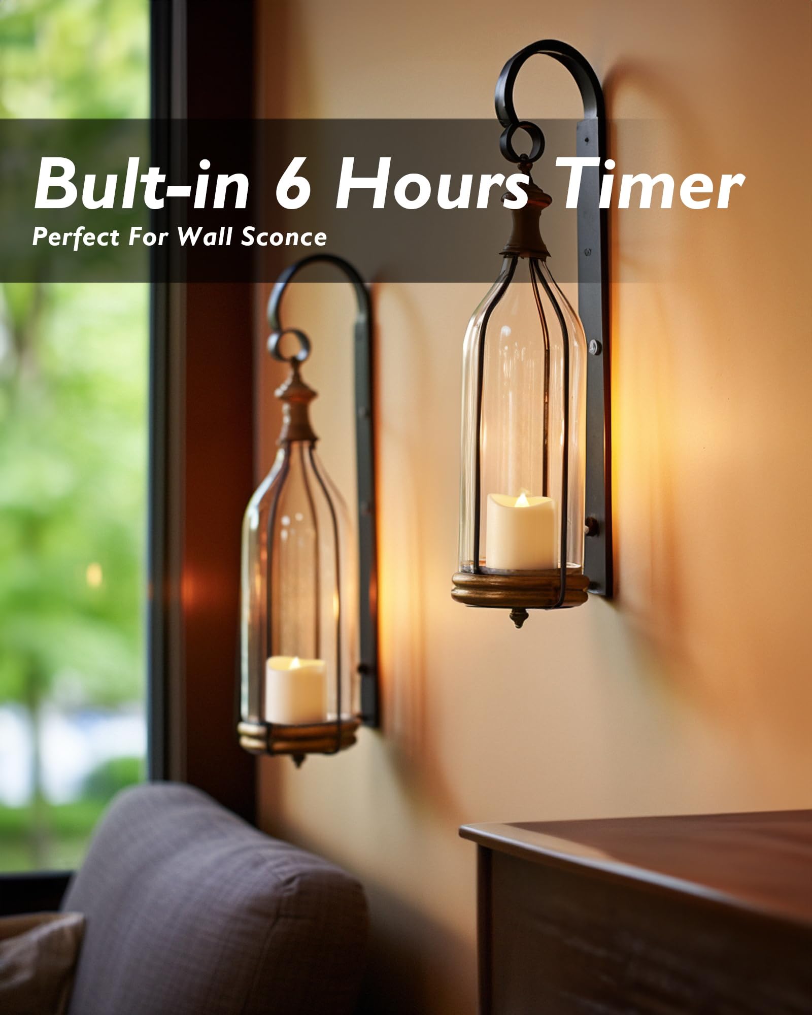 Homemory 12Pack Timer Flameless Led Votive Candles, Long Lasting Battery Operated Tea Light With Timers, 6 Hours On And 18 Hours