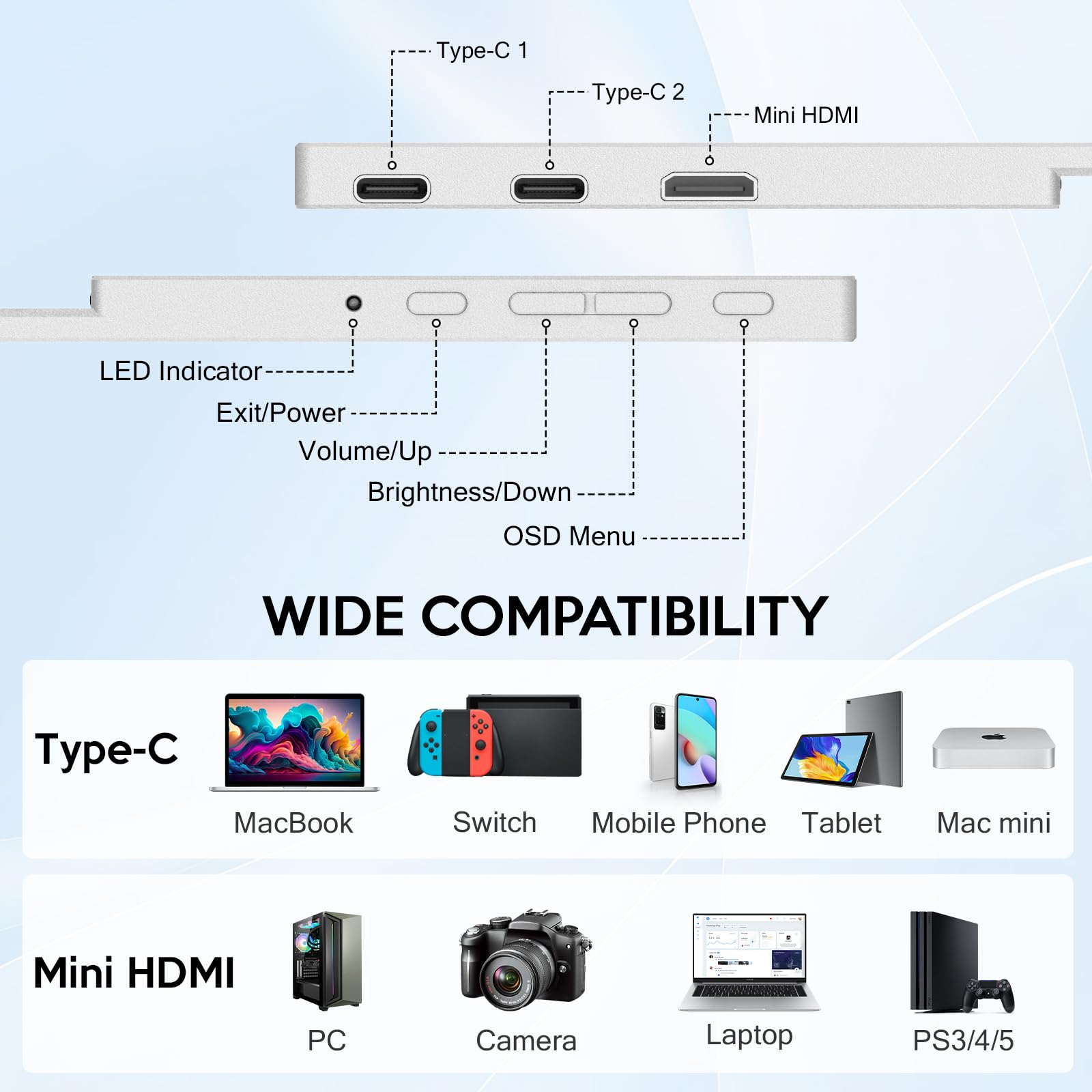 16'' Oled Portable Monitor, 3K 2880X1800 120Hz 0.1Ms Usb C Hdmi Oled Monitor With Ultra Thin Bezels 120% Dci P3 Kickstand Speake
