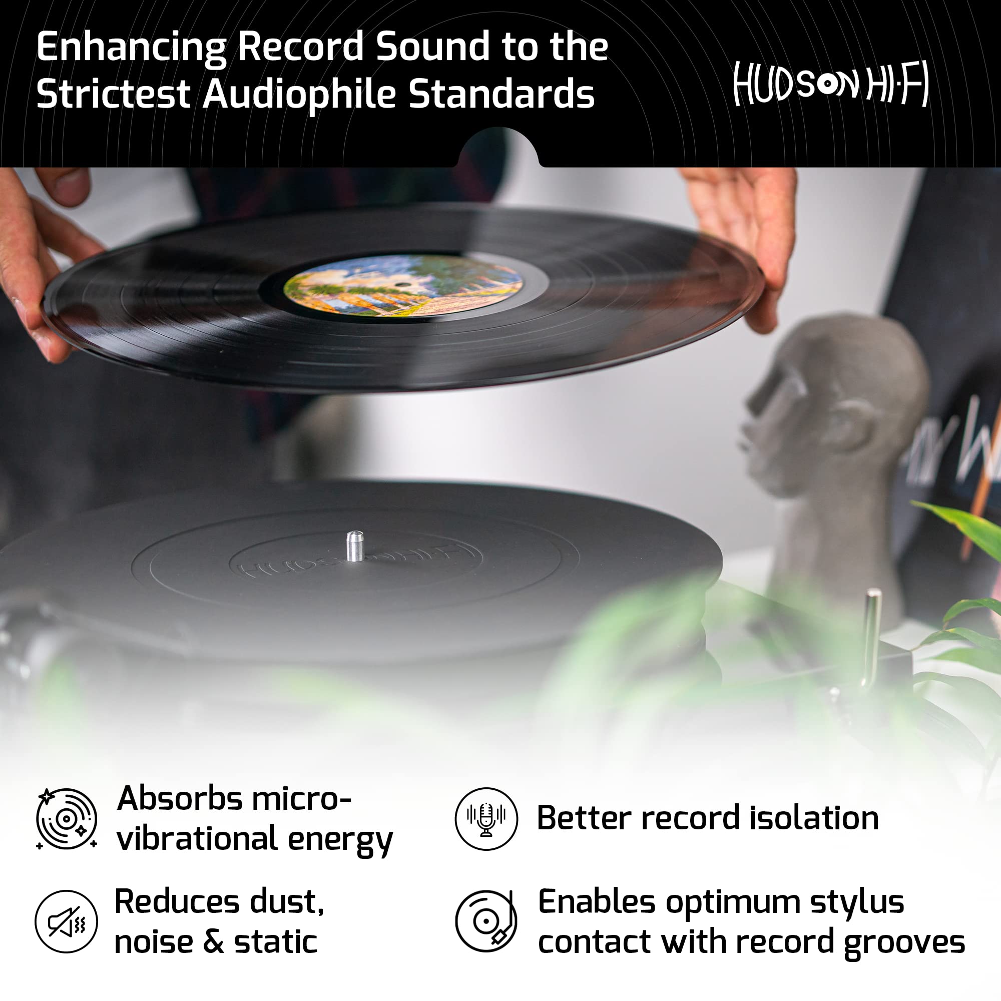 Silicone Turntable Platter Mat   Anti Static Slipmat For Vinyl Record Players   12' Universal Lp Mat With Non Slip Design For Optimal Sound Playback, Reduced Vibration, And Enhanced Audio Fidelity