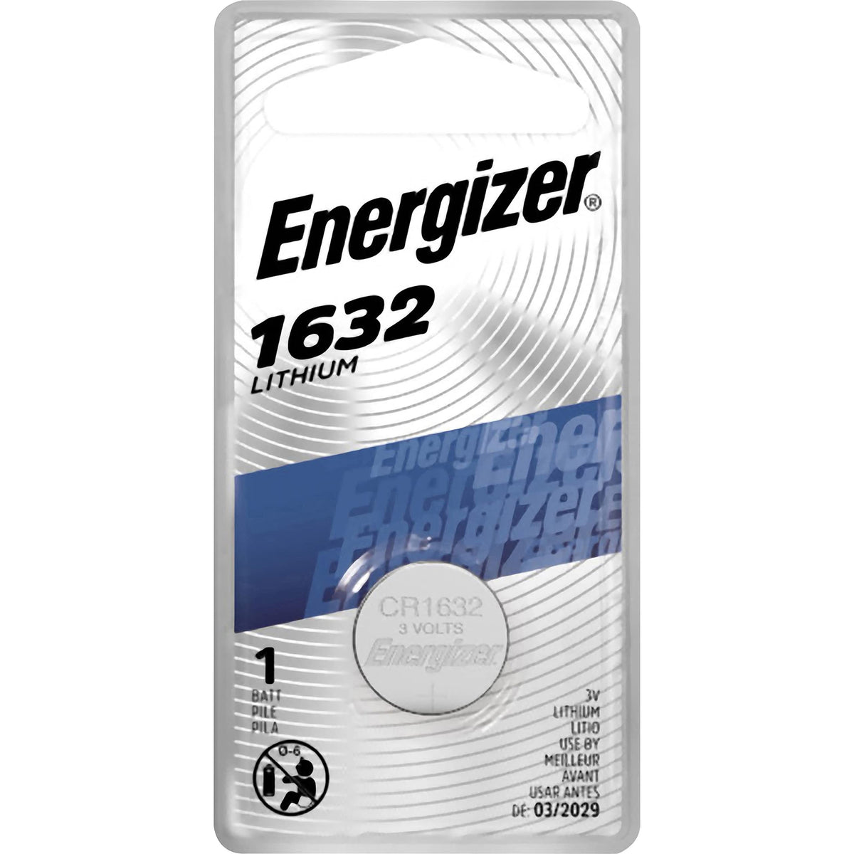 Energizer 1632 Lithium Coin Battery, 1 P (Eveecr1632Bp)