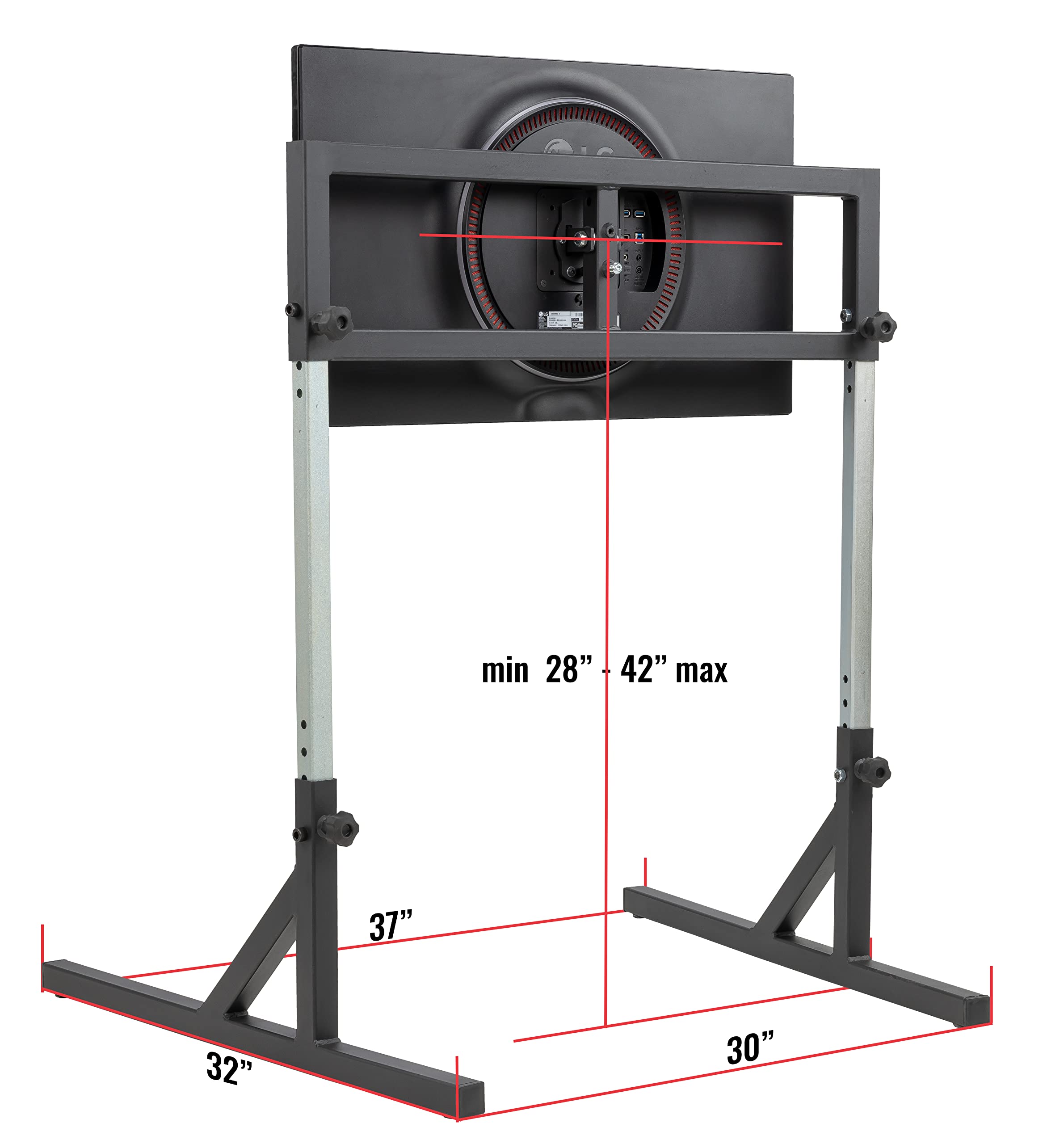 Simfab Single Tv Floor Stand For Racing And Flight Simulators Model Hd | Tv Set Mount Bracket Style 40, 42, 47, 49, 55, 65 Tvs (