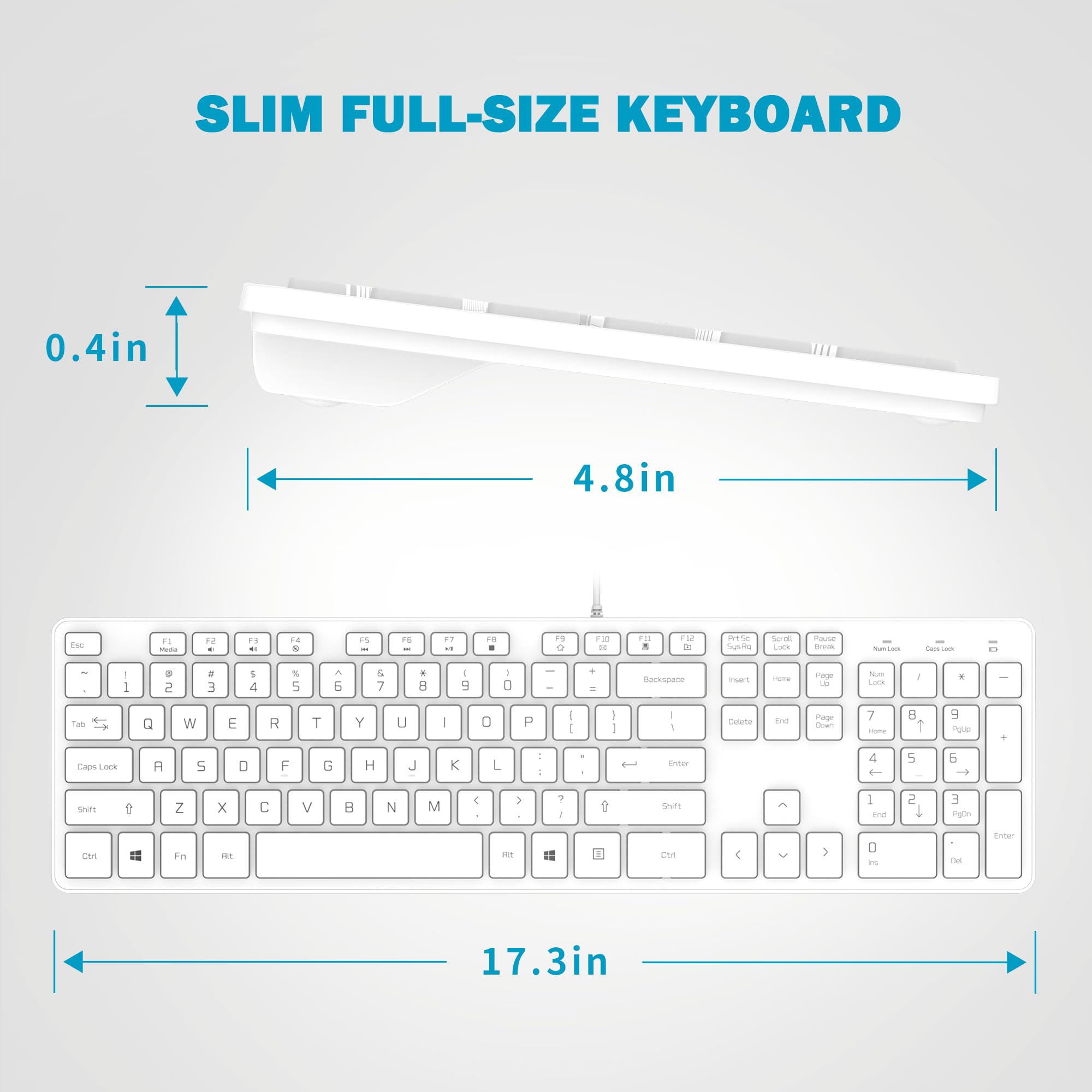 Bfriendit Wired Usb Keyboard, Comfortable Quiet Chocolate Keys, Durable Ultra-Slim Wired Computer Keyboard, Qwerty Layout For Pc