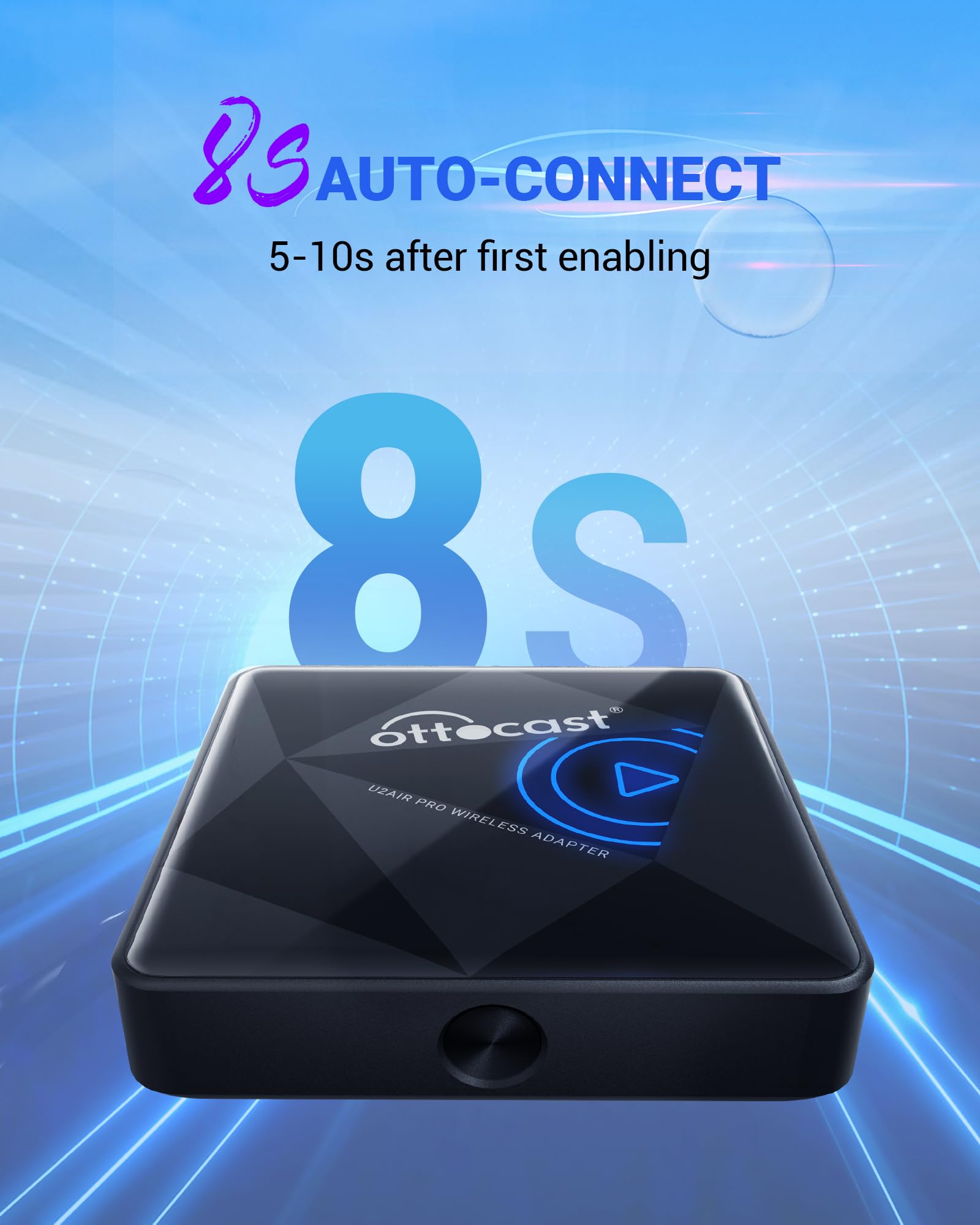 U2Air Pro Wireless Carplay Adapter For Iphone   2024 Newest Version Wired To Wireless Carplay Dongle   Dual Band Wifi, Low Laten