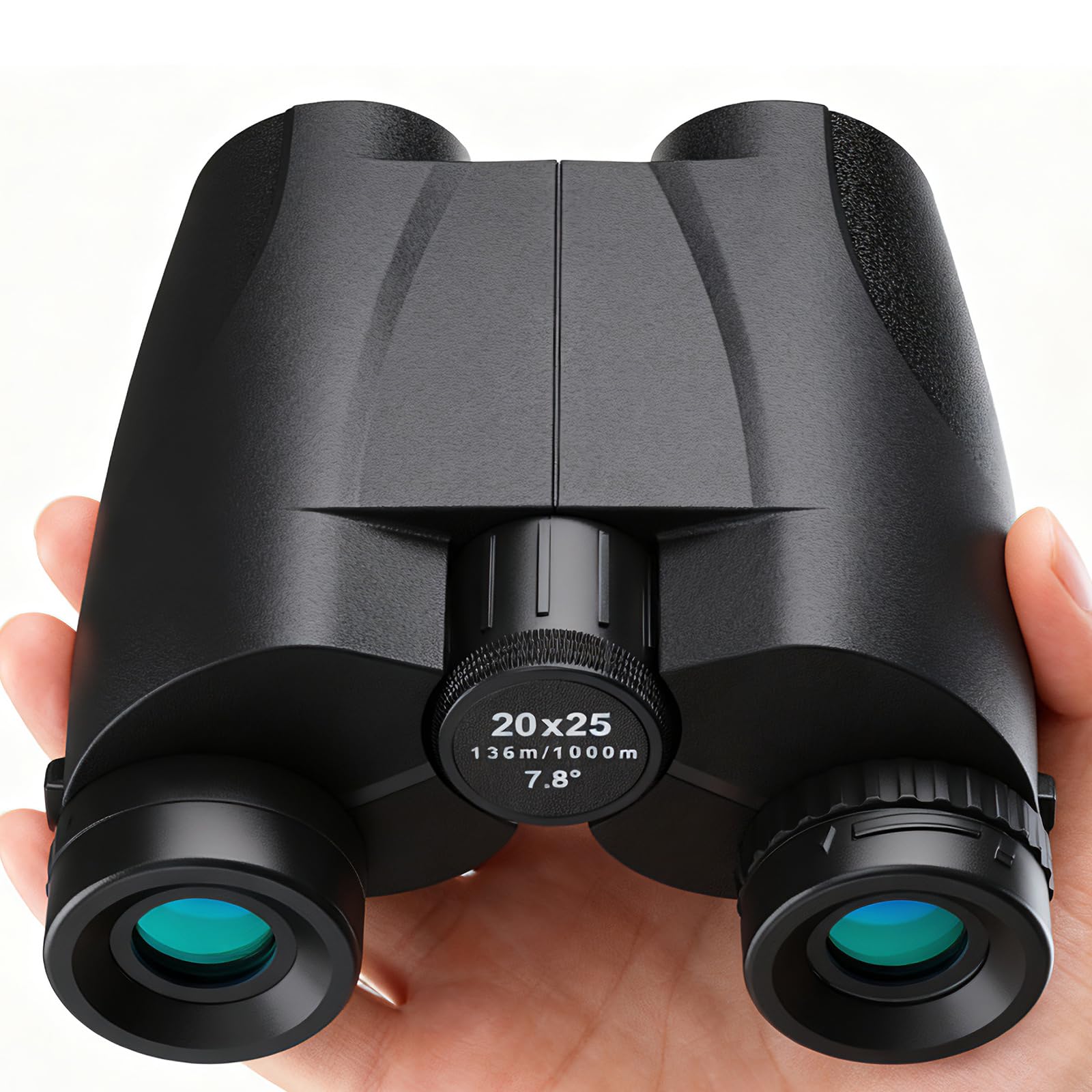 Binoculars for Adults and Kids, 20x25 Compact High Power Binoculars with Low Light Vision for Bird Watching, Large Eyepiece Wate