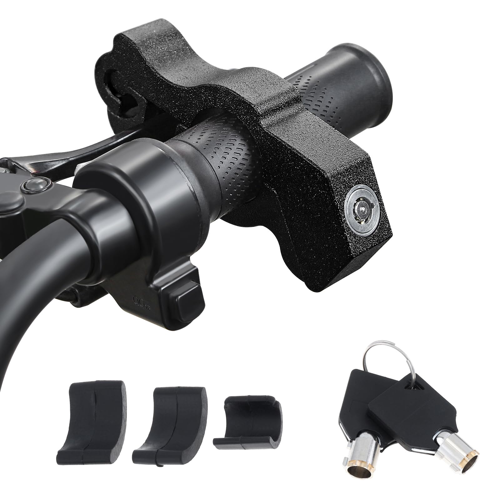 Windance Motorcycle Handlebar Grip Lock,Throttle Clutch Brake Lock, Anti Theft 2 Keys To Secure Your Motorcycle Bike Atv Moped S