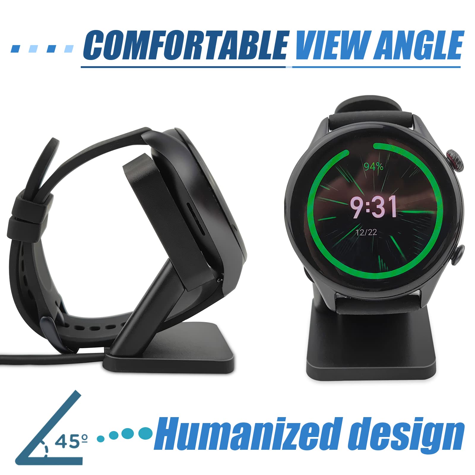 Replacement Charger Stand Compatible With Amazfit Gtr 4, Gtr 3, Gtr 3 Pro, Gts 3 Smart Watch,Charging Dock With Usb Charger Cabl