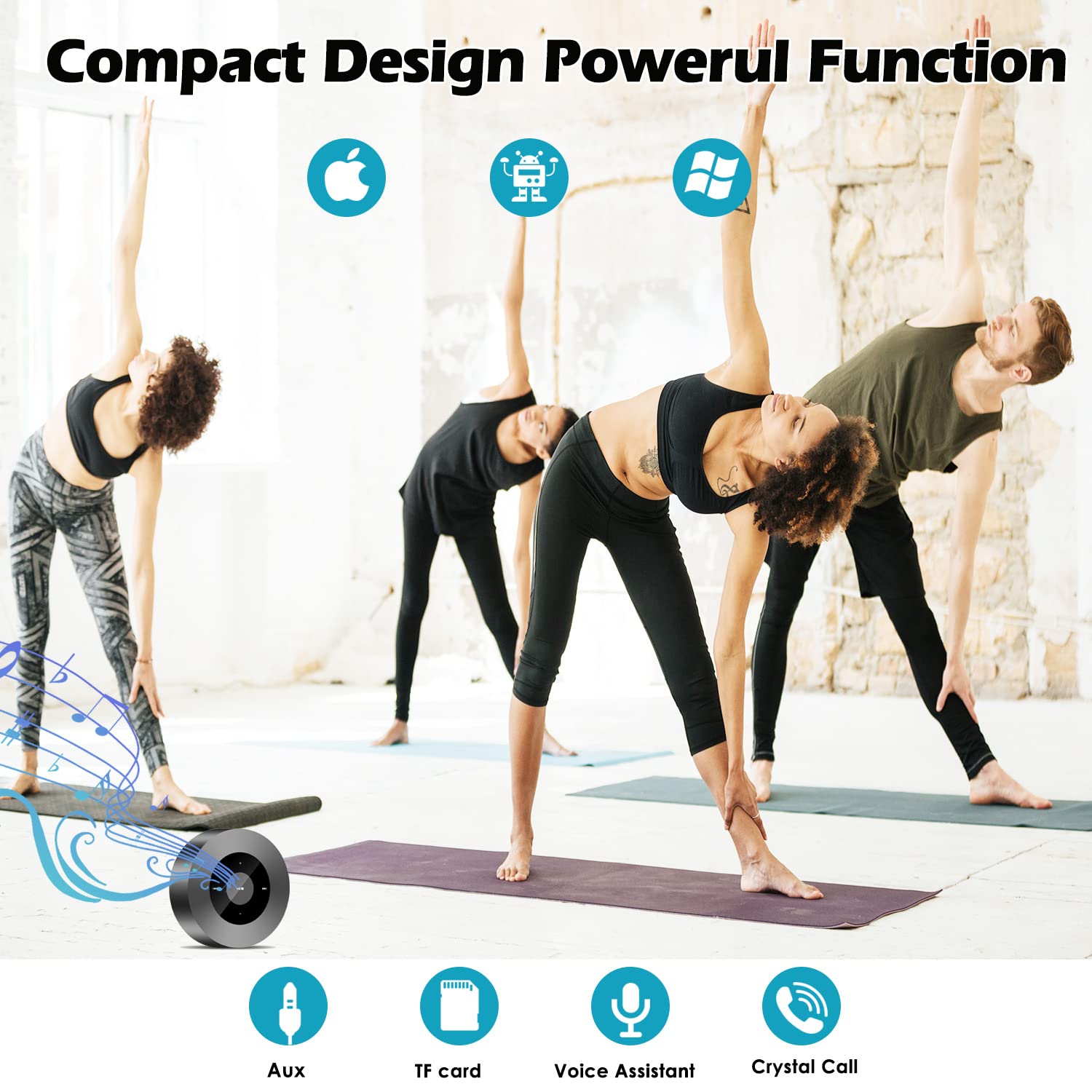 Smart Led Touch Play Bluetooth Speaker/Portable Wireless Speakers With Hd Sound / 12 Hour Playtime/Bluetooth 5.0 / Tf Card Suppo