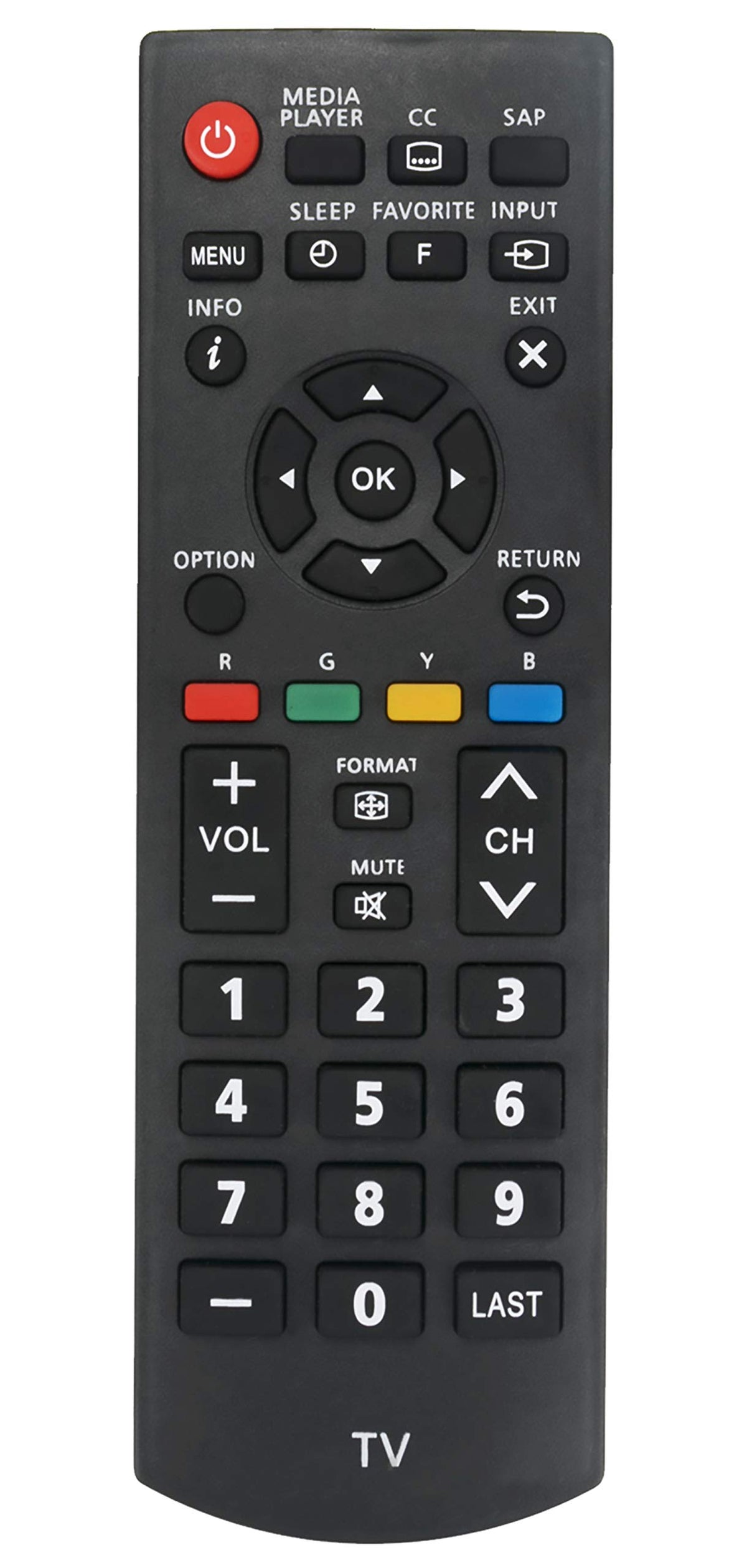 New N2QAYB000820 Replace Remote fit for Panasonic Viera TV TC-L39EM60 TC-L50EM60 TC-P42X60 TH-39LRU6 TH-39LRU60 TH-42LRU6 TH-32LRU60 TH-42LRU60 TH-65LRU60 TC-L32B6 TC-L32XM6 TH-32LRU6 TC-50A400U