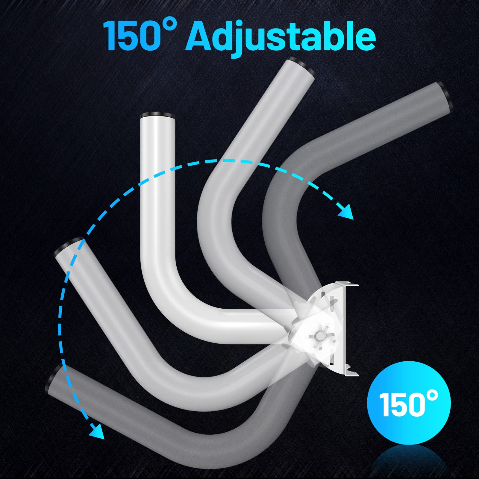 Ueevii Universal Wireless Bridge Bracket Mount, Pole And Wall Mounted Mount For Outdoor Point To Point Ap Access Point Client Bridge Cpe,2 Pack