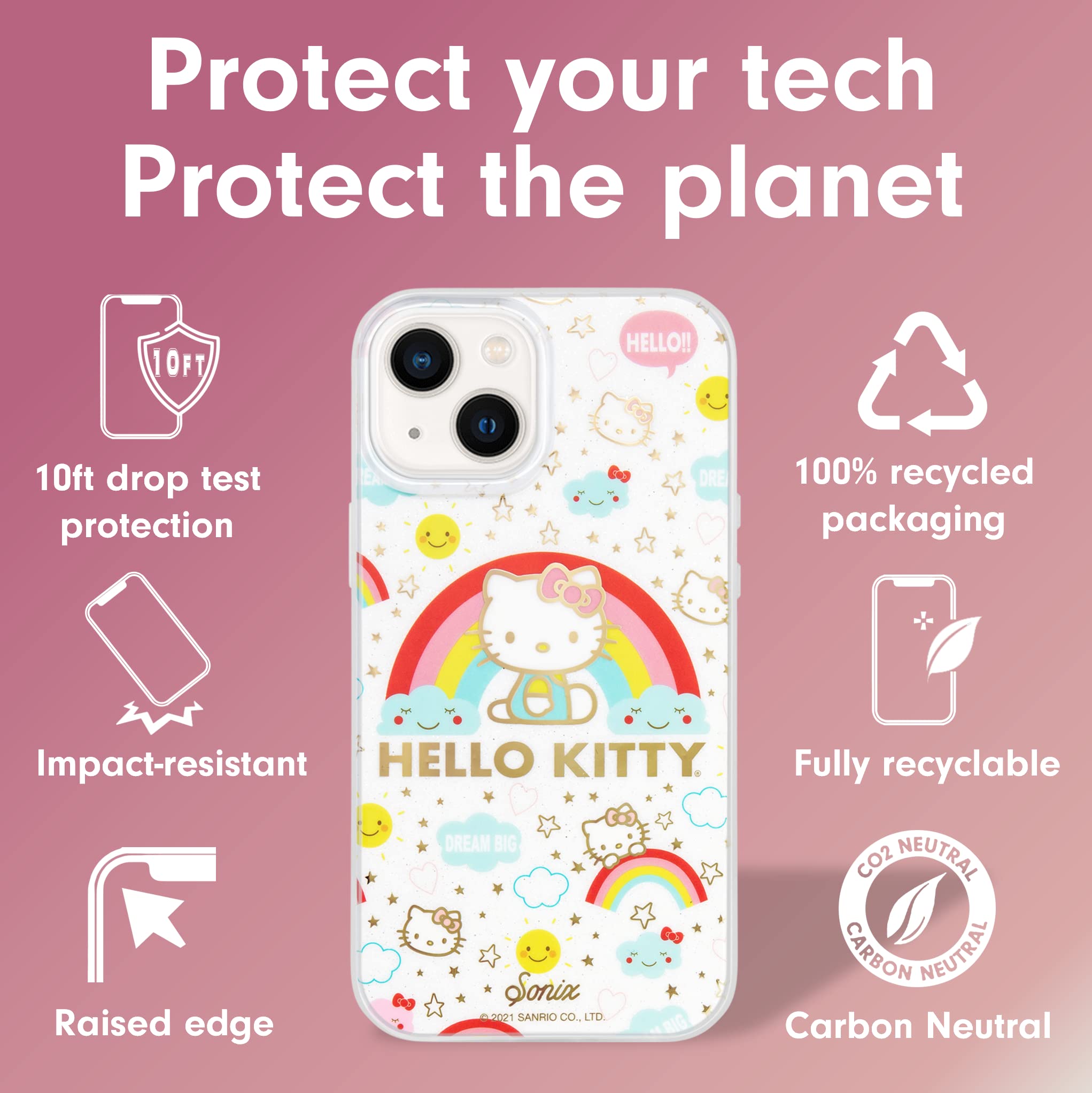 Sonix Case For Iphone 15 Plus, Iphone 14 Plus | Compatible With Magsafe | 10Ft Drop Tested | Hello Kitty Cosmic