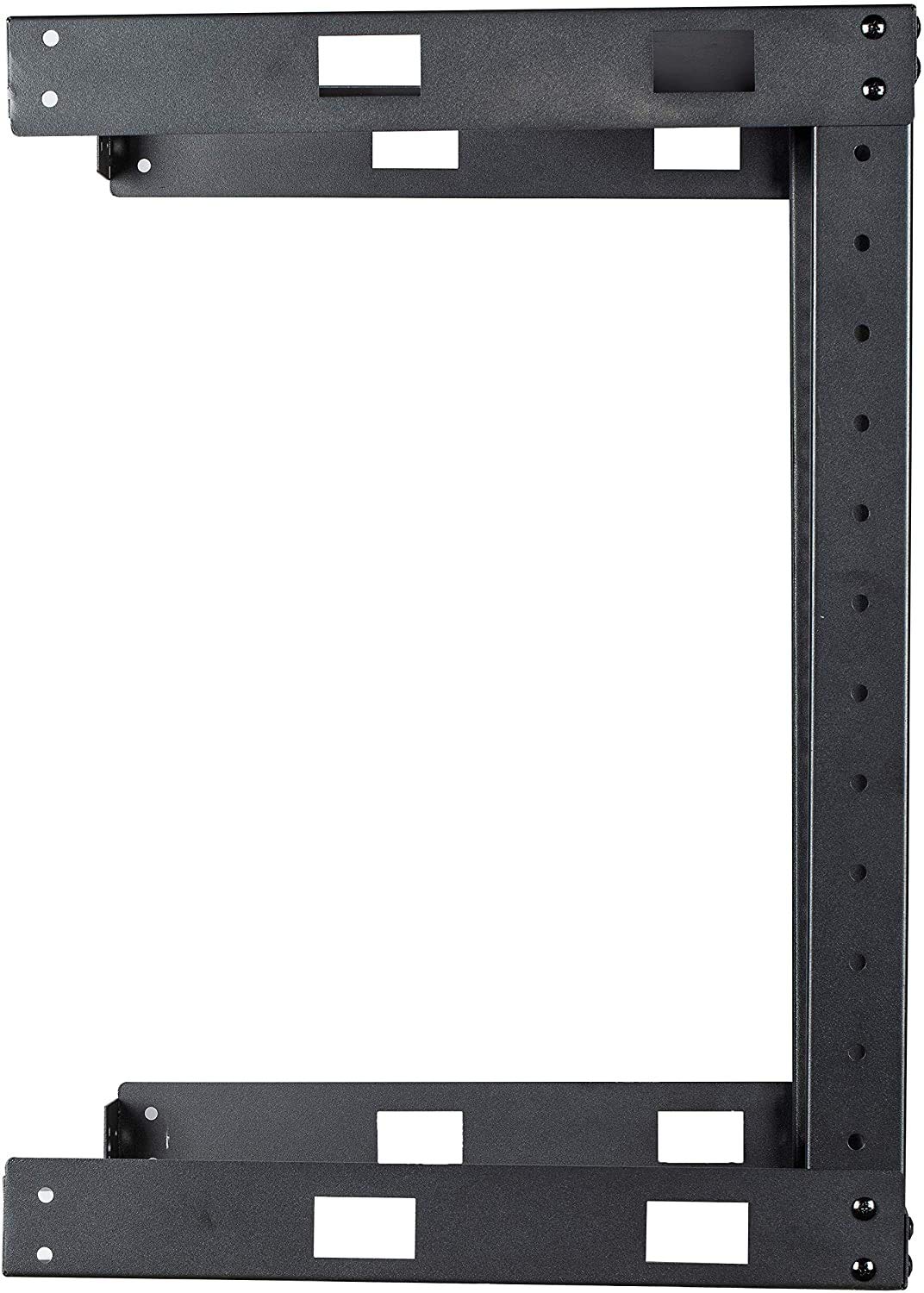 Kenuco Black 9U Wall Mount Open Frame Steel Network Equipment Rack 17.75 Inch Deep - Black - 9U - W19 X D17.75 X H19.25 (R