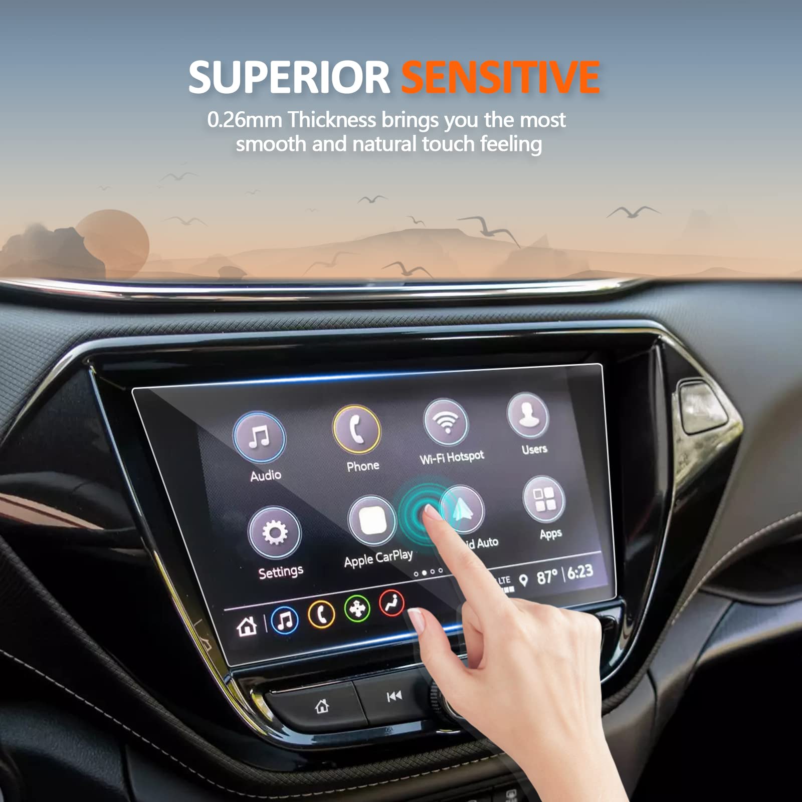 Cdefg Screen Protector For Chevrolet Trailblazer Accessories 2023 2022 2021 (Lt/Activ/Rs) Touchscreen Navigation Radio Display Cover (8 Inch Tempered Glass)