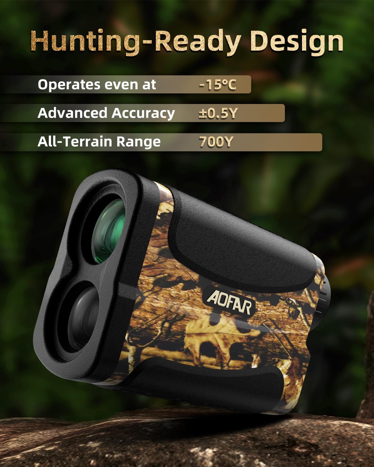 Aofar Hx-700N Hunting Range Finder 700 Yards Waterproof Archery Rangefinder For Bow Hunting With Range And Speed Mode, Free Batt