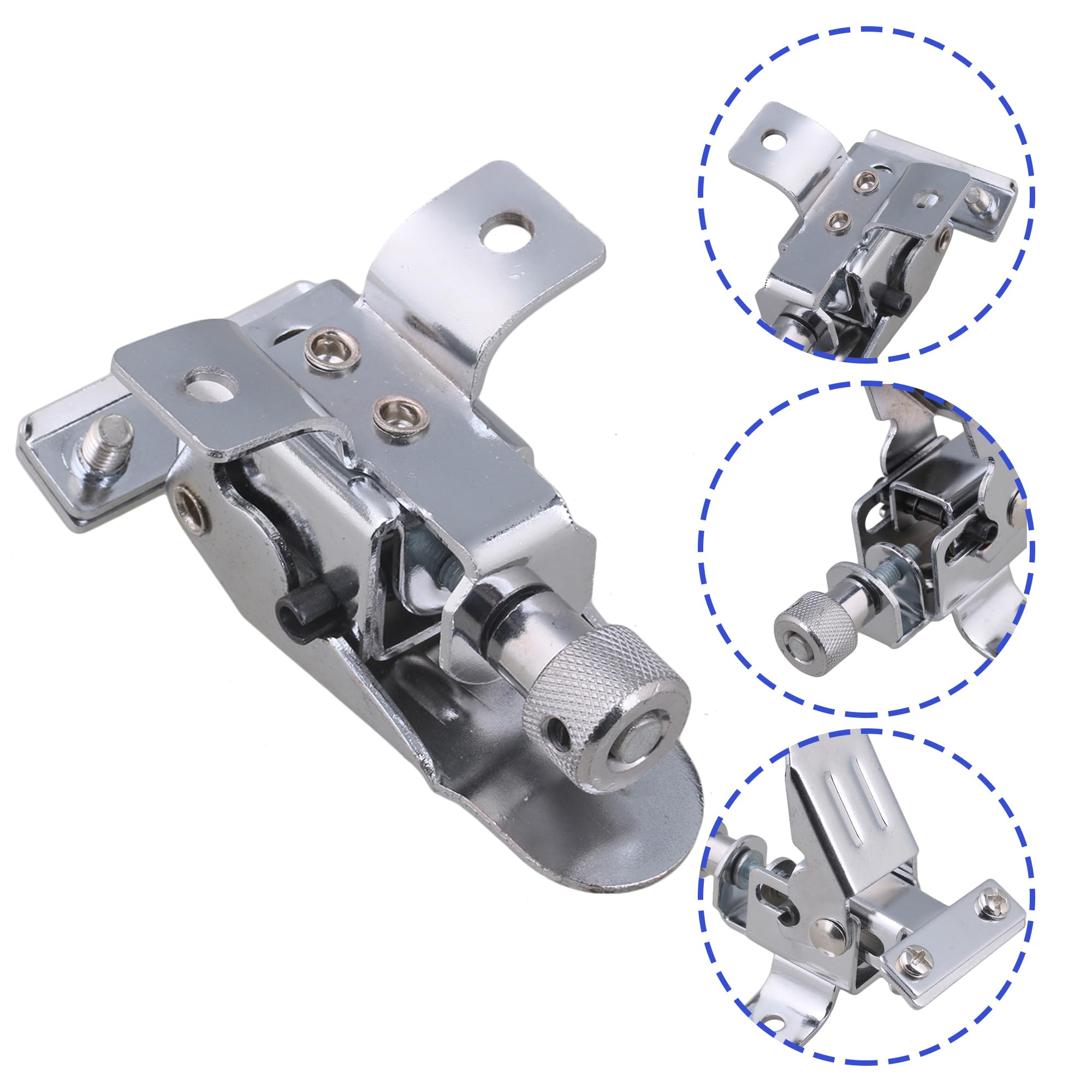 Lovermusic Silver 85X50Mm Metal Type B Strainer Throw Off Butt End Set Replacement For Snare Drum