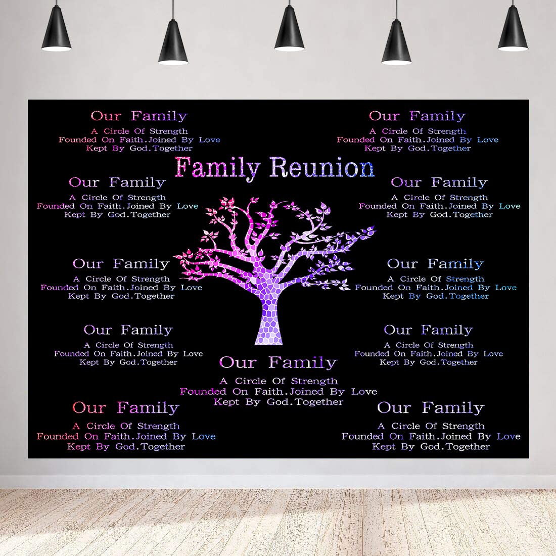Meetsioy Family Reunion Backdrop For Family Party Decorations Cool Colorful Fashion Our Family Reunion Background Family Reunion