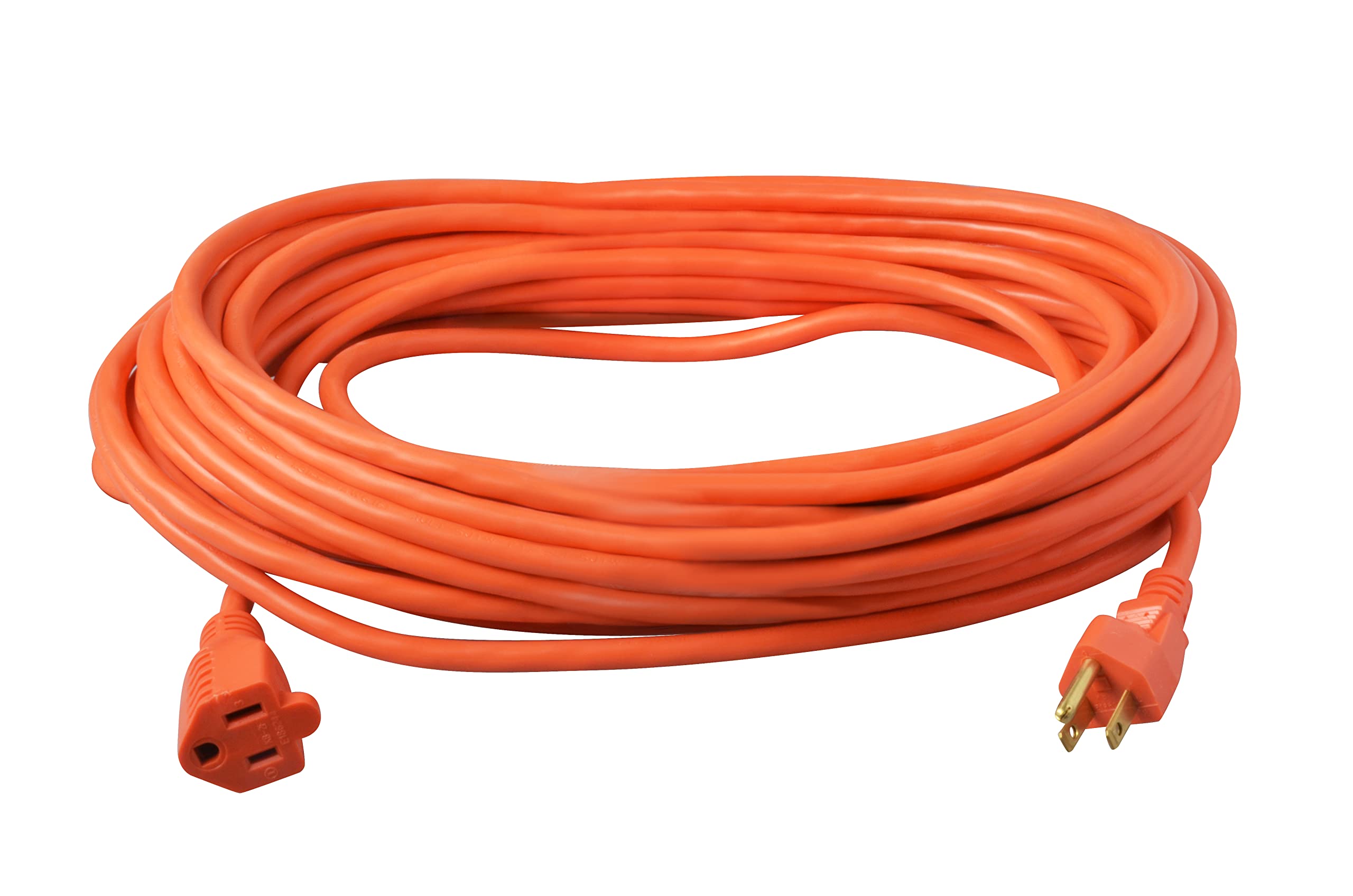Southwire Light Duty Extension Cord, 50Ft, 16 Gauge, 3 Conductor, Outdoor Extension Cord, Sjtw, Orange, 2308Sw8803