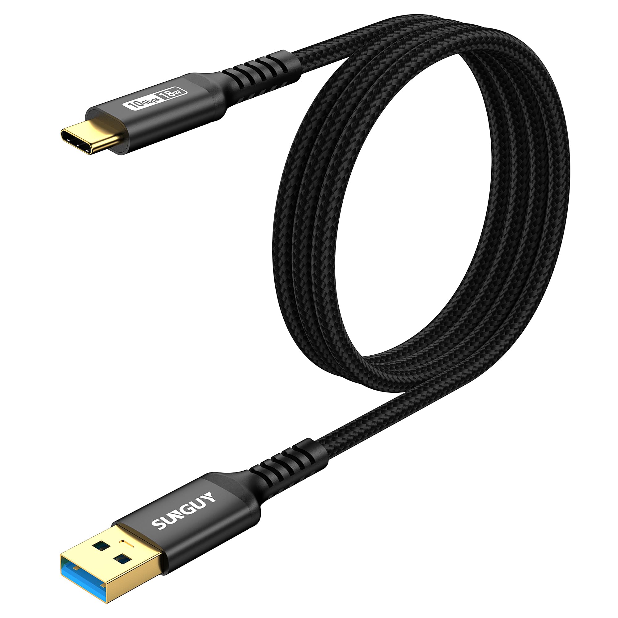 SUNGUY 10Gbps Android Auto USB Cable 3FT, 3A USB C 3.1 Gen2 Cable Data Transfer & Fast Charge, USB C Carplay Cable Compatible wi