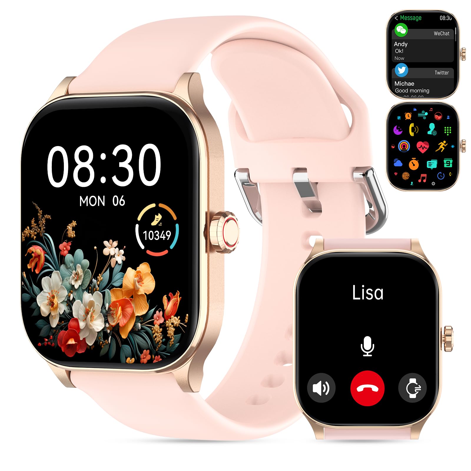 Smart Watch(Answer/Make Call), 2.01 '' Smartwatches For Women With Heart Rate/Sleep/Stress Monitor, Ip68 Waterproof Activity Tra