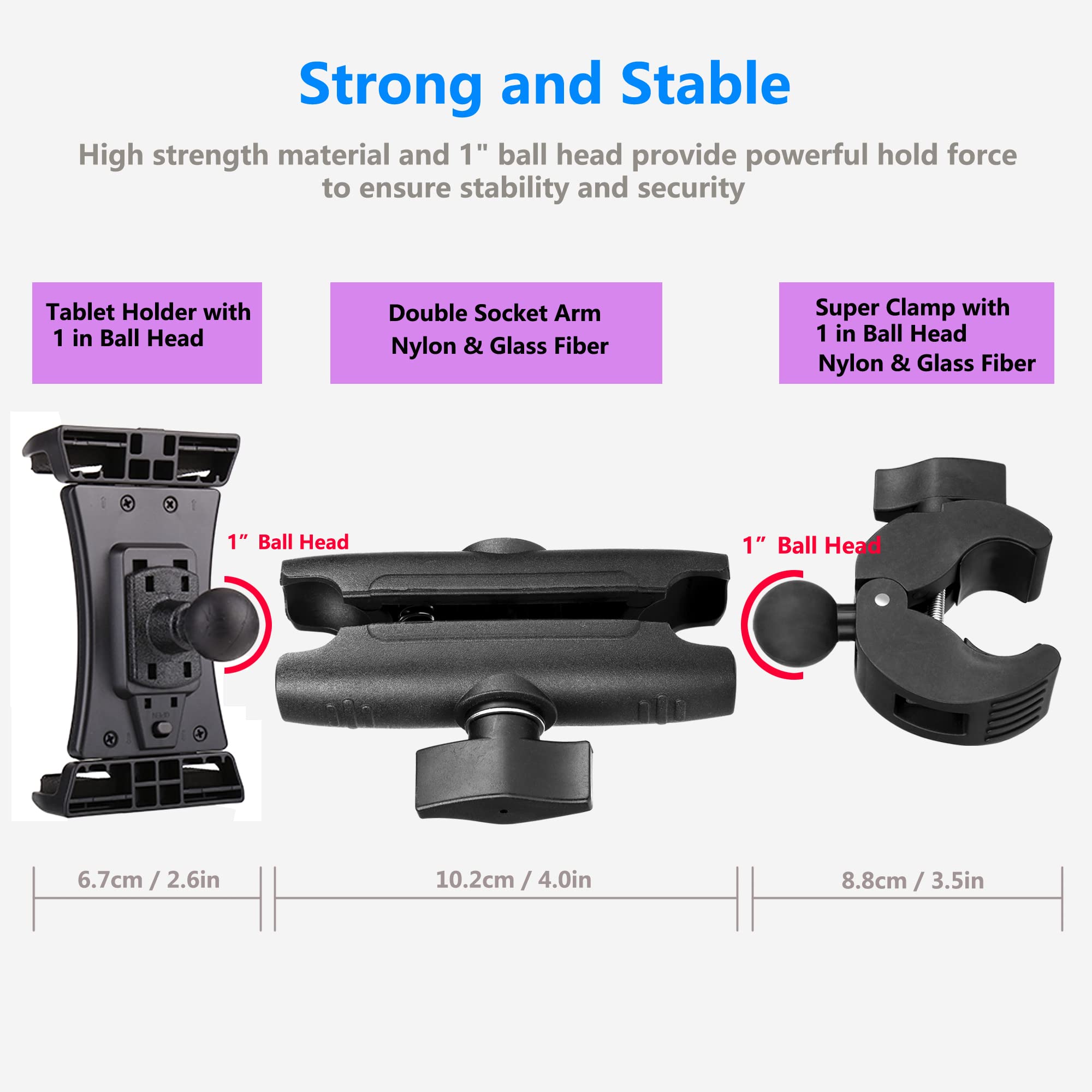 Treadmill Tablet Ipad Holder Bike Handlebar Mount Clamp For Stationary Bicycle Elliptical Spin Bike Peloton Stroller For 4 13''