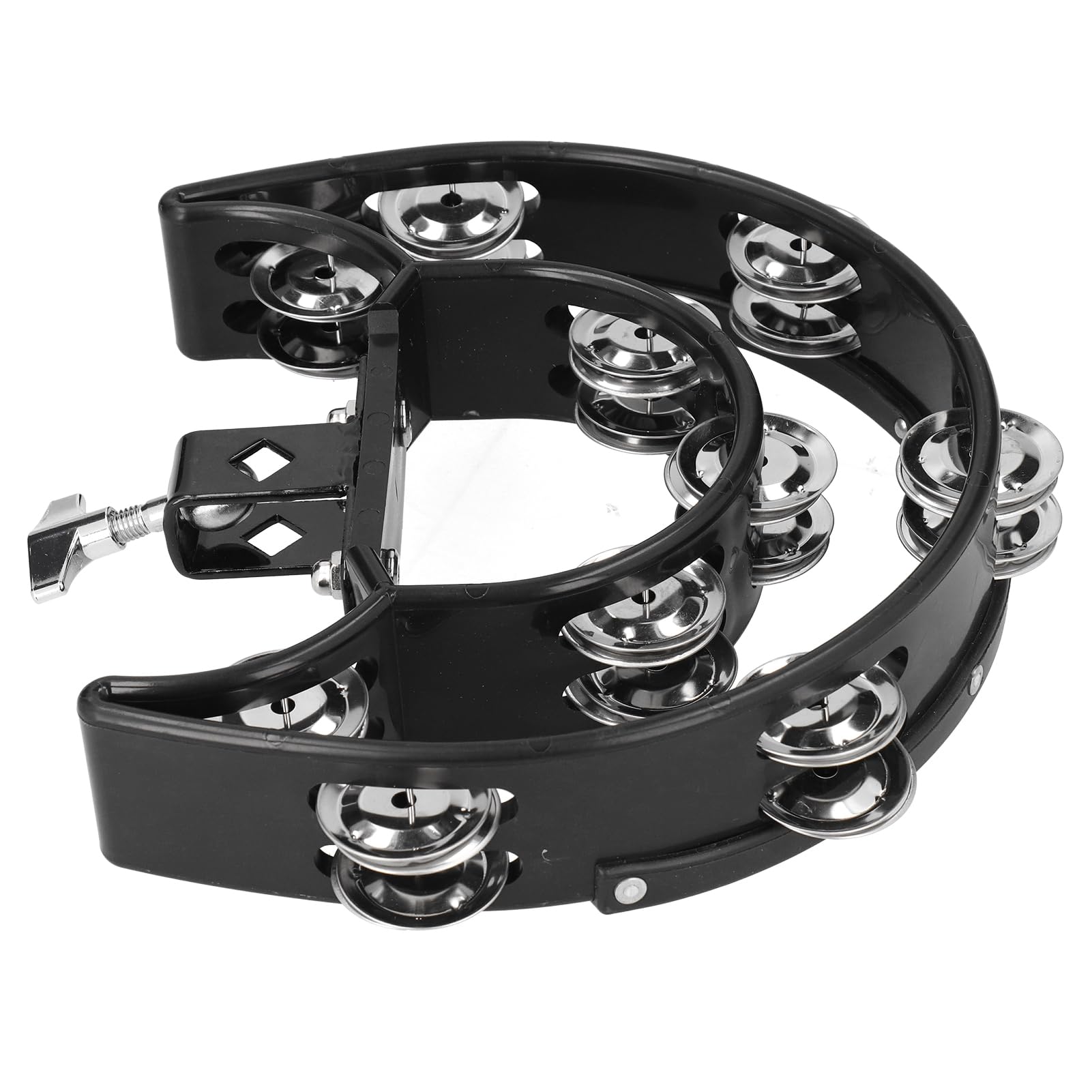 40 Bells Hi Hat Tambourine, Bright Tones for Drummers, Guitarists, Singers and Composers, Small Size, Hand Bell Rattle Loose Dou