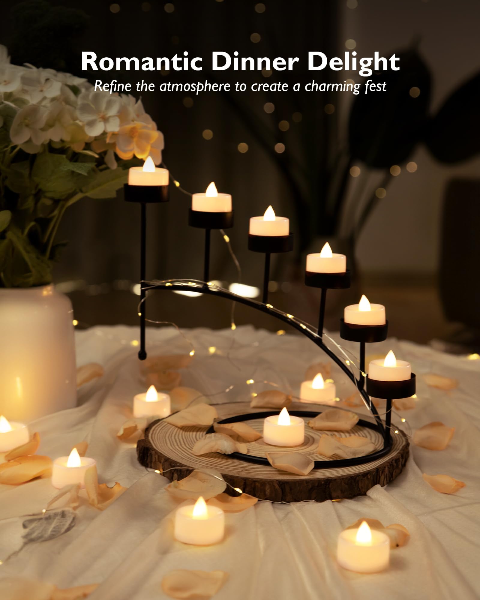 Beichi Remote Candles, 12 Pack Timer Candles, Flameless Tea Lights Candles Battery Operated, Flickering Led Tea Lights, Timer Ba