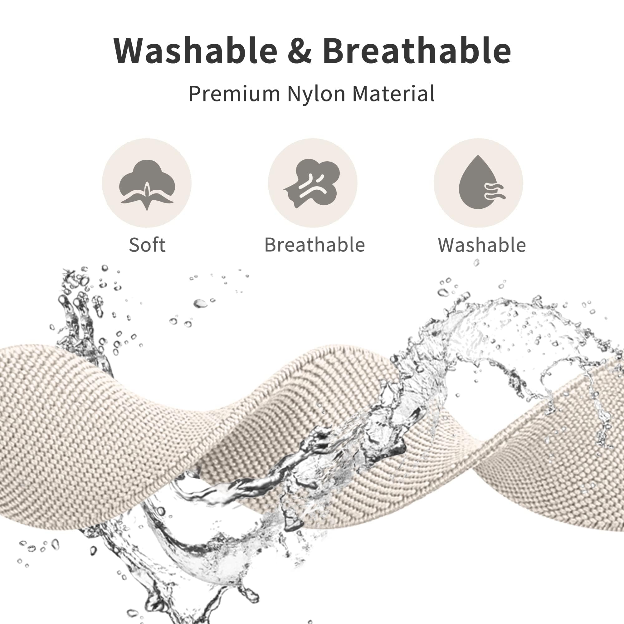 ViCRiOR 5 Pack Stretchy Nylon Watch Bands for Garmin Venu 2S/Vivoactive 4S, 18mm Adjustable Elastic Straps in Black, Starlight, Smok