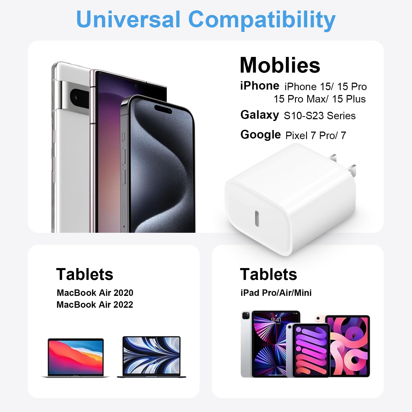 Iphone 16 Charger Fast Charging 20W Pd Usb C Wall Charger With 6Ft Usb C To C Charging Cable Compatible Iphone 16/16 Pro/16 Pro