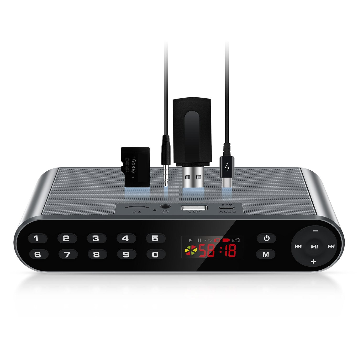 Antimi Bluetooth/Fm Radio/Mp3 Player Portable Wireless Speaker (Black)