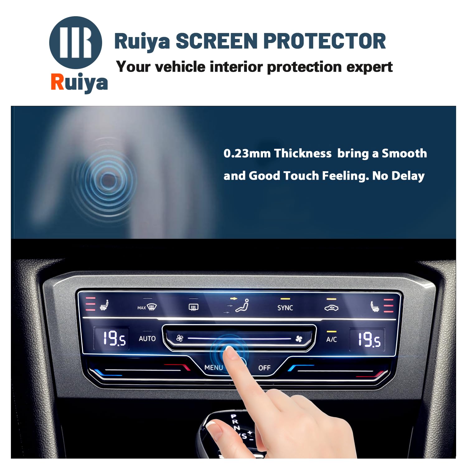 Ruiya Screen Protector For Vw Tiguan Air Conditioner Touch Screen,For 2022 2024 Volkswagen Vw Tiguan Accessories Plastic Nano Fi