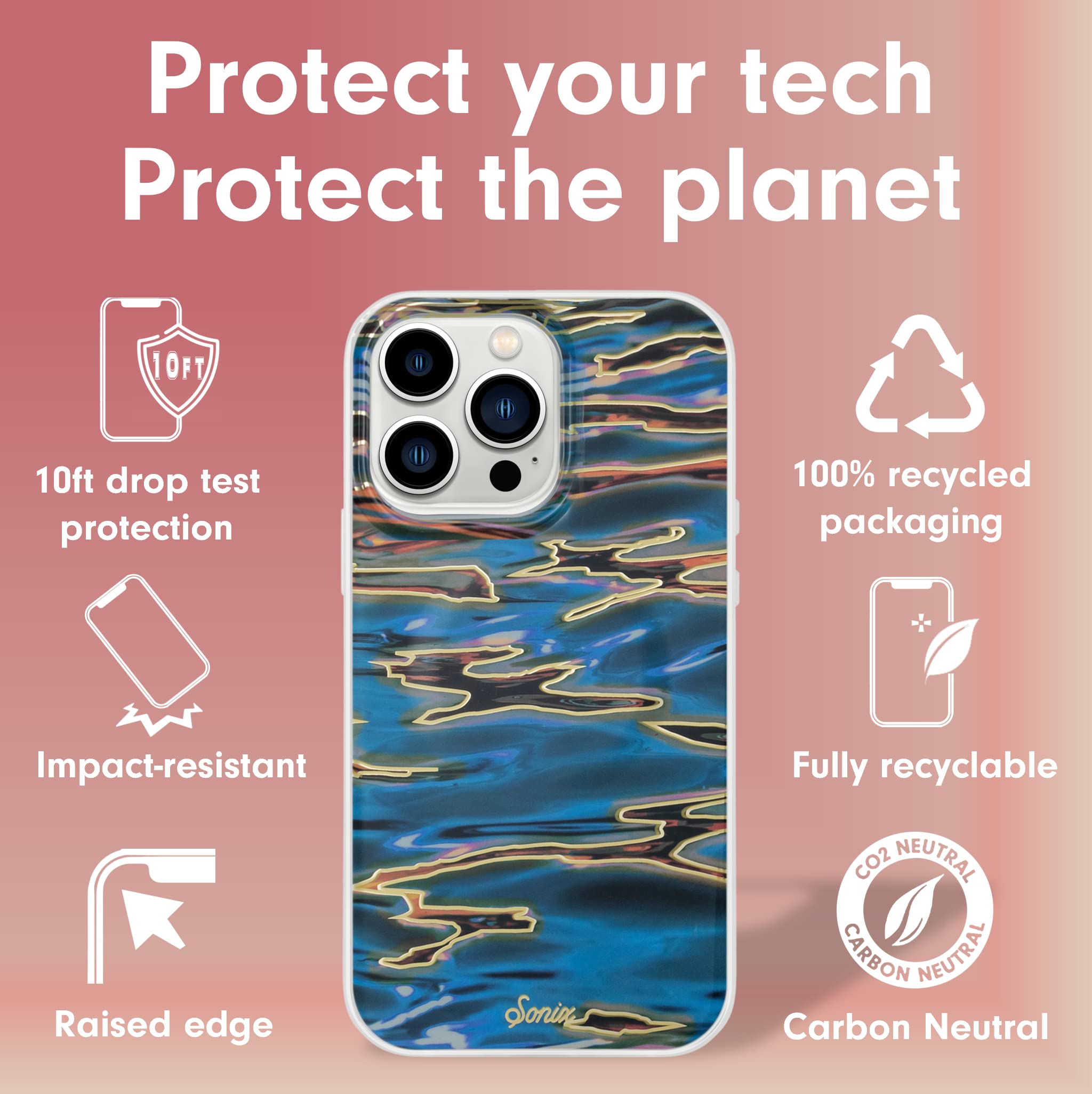 Sonix Case For Iphone 13 Pro | Compatible With Magsafe | 10Ft Drop Tested | Ripple