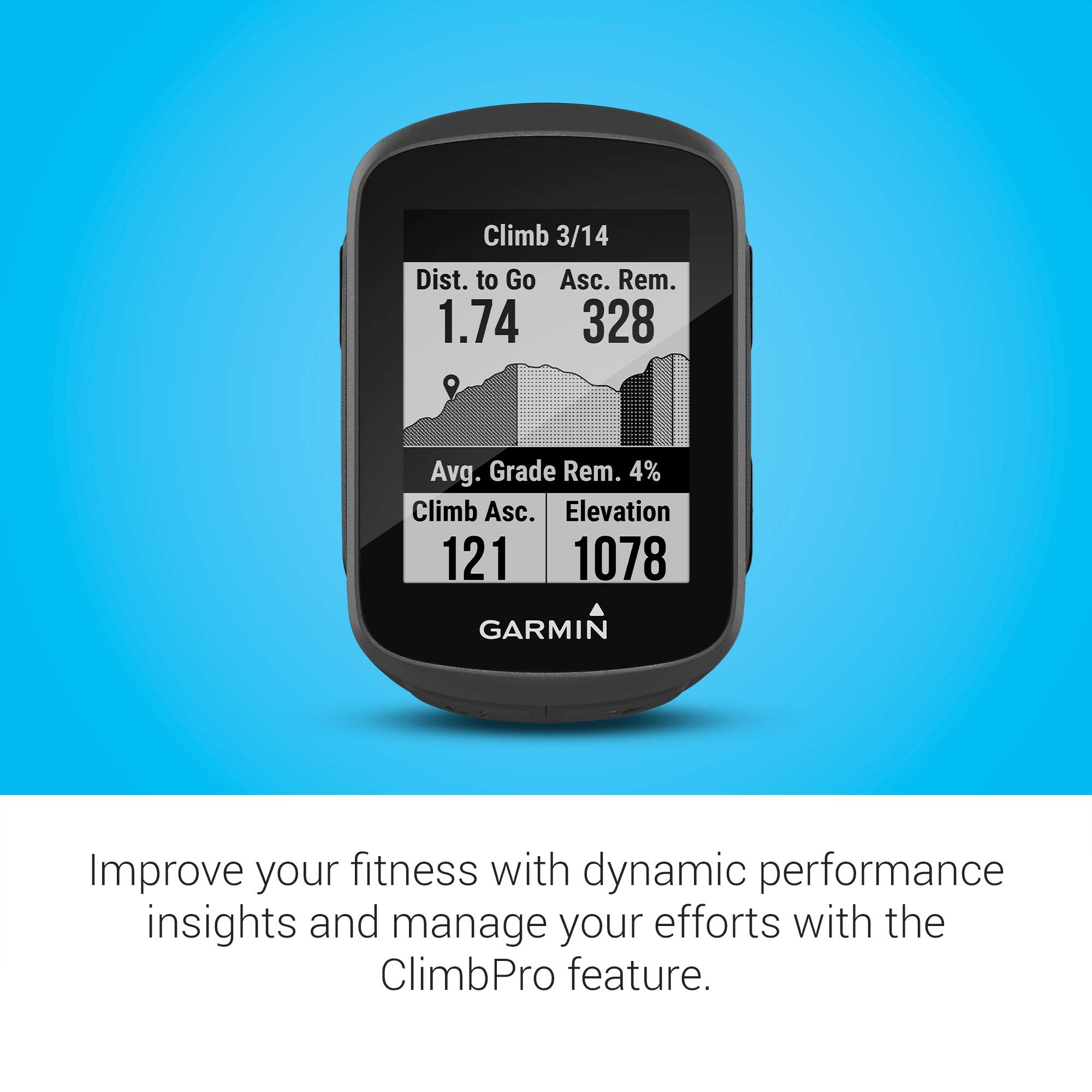 Garmin Edge 130 Plus Bundle, Gps Cycling/Bike Computer With Sensors And Hr Monitor, Download Structure Workouts, Climbpro Pacing
