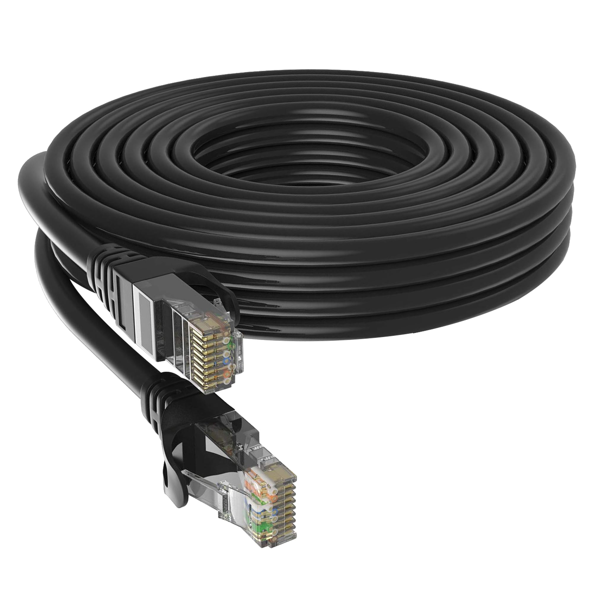 Anlink Cat6 Ethernet Cable, 50Ft 15M Black   Rj45, Lan, 24Awg Utp Cat 6, Network, Patch, Internet Cable   (50 Feet, Black)