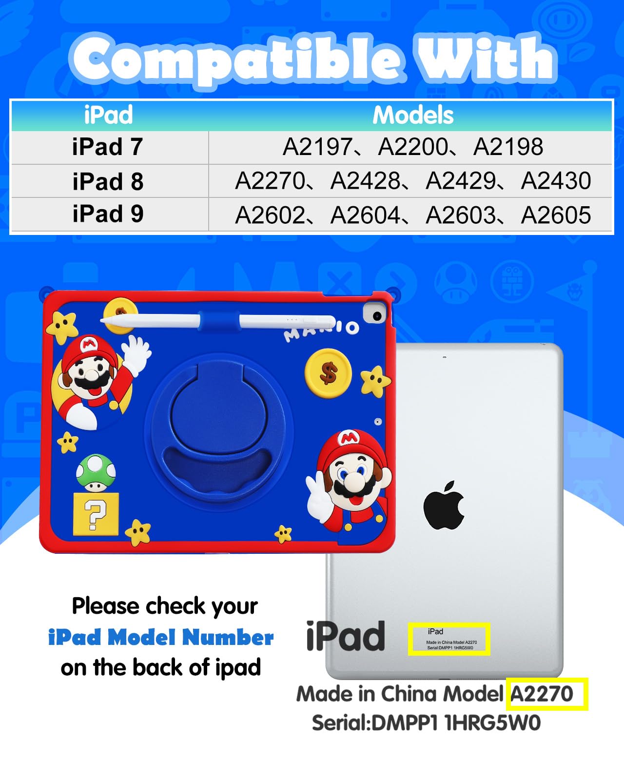 Besoar Case For Ipad 9Th/8Th/7Th Generation 10.2 Inch Kawaii Cute 3D Design Soft Covers For Boys Girls Teens Cool Funny Unique F