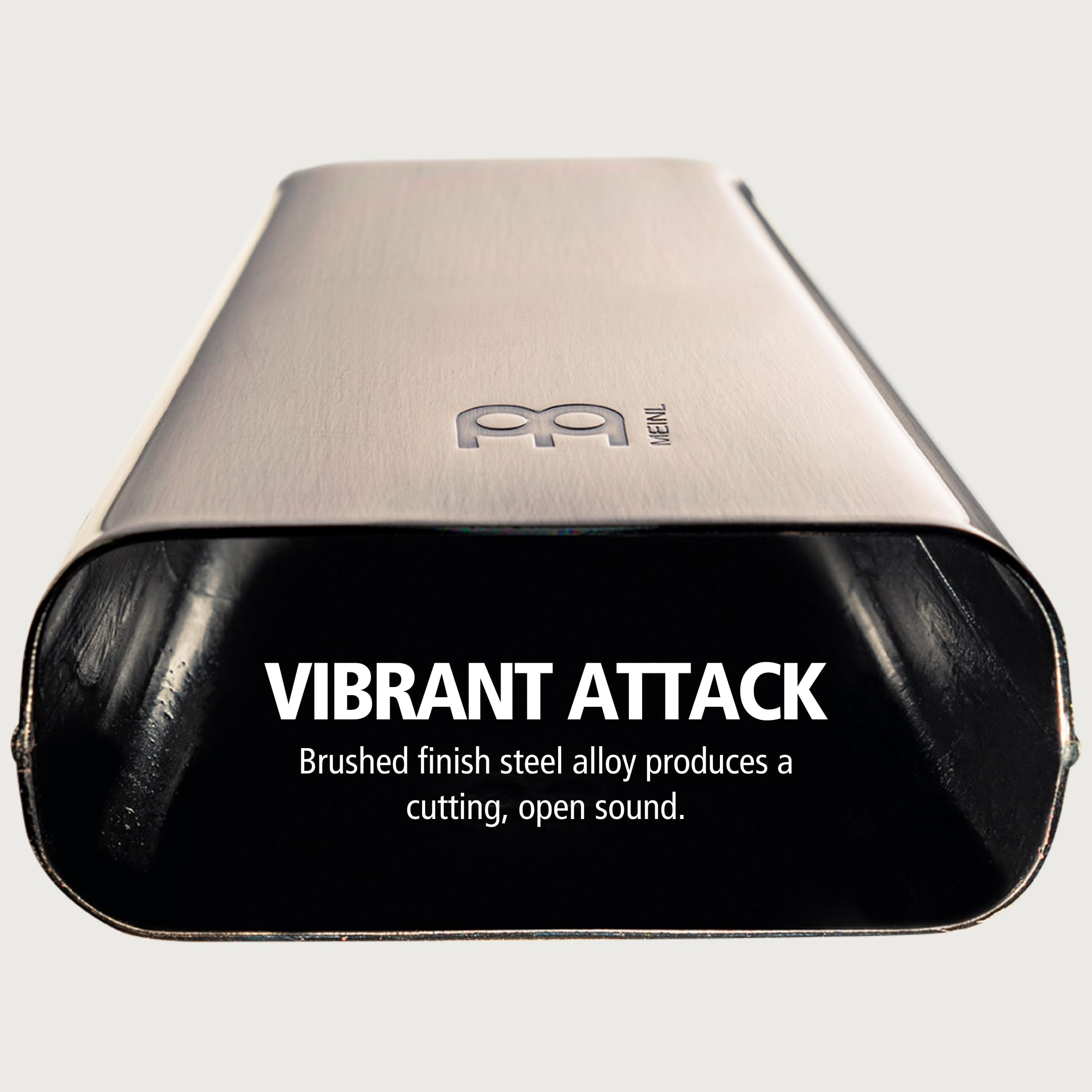 Meinl Percussion Handheld Cowbell, 6 1/2' Brushed Steel � Not Made In China � Low Pitch, 2 Year Warranty (Stb65H)