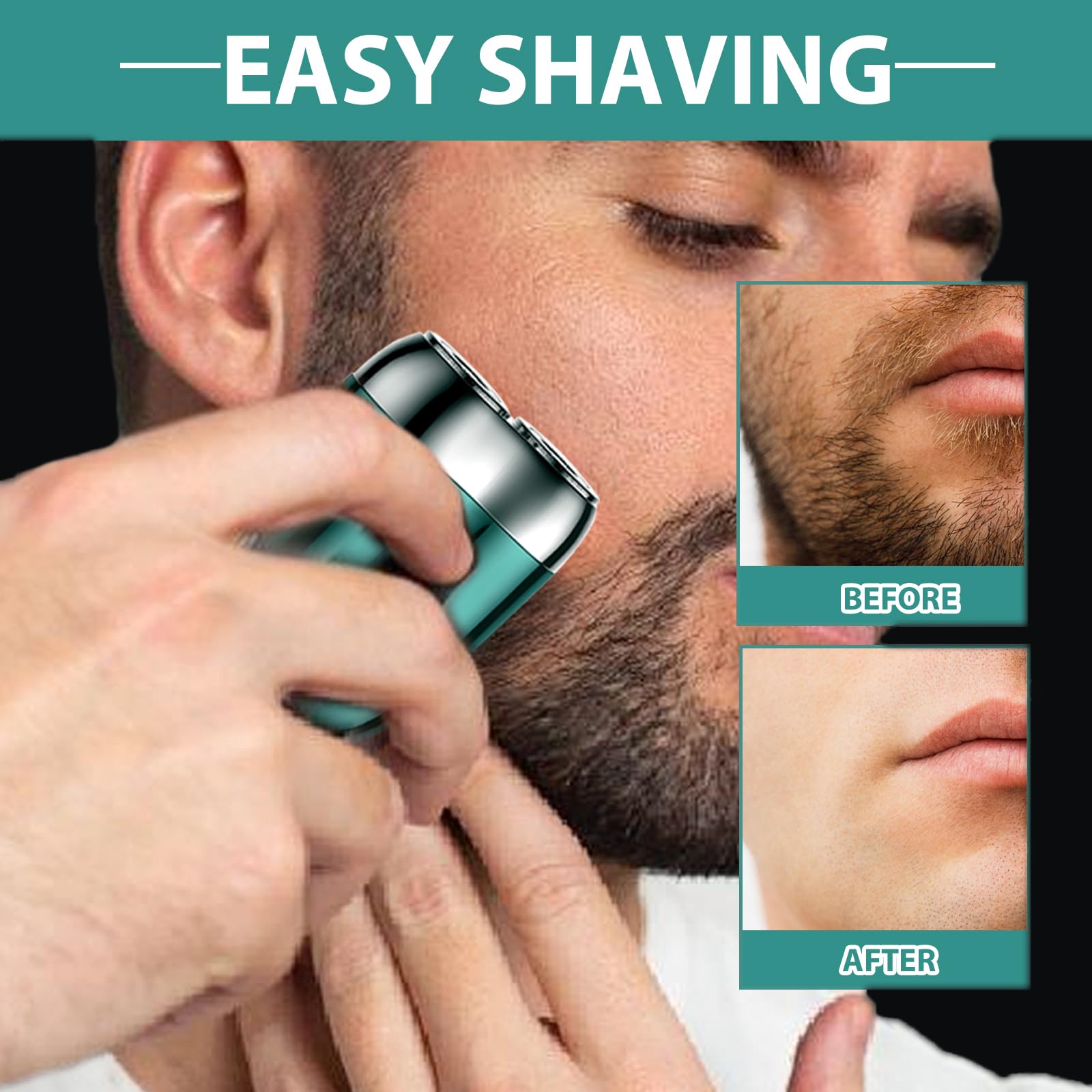 New Model Mini Dual Head Electric Shaver, 2025 New Upgrade Pocket Shaver Usb Mini Shavers For Men, Rechargeable Electric Mini Po