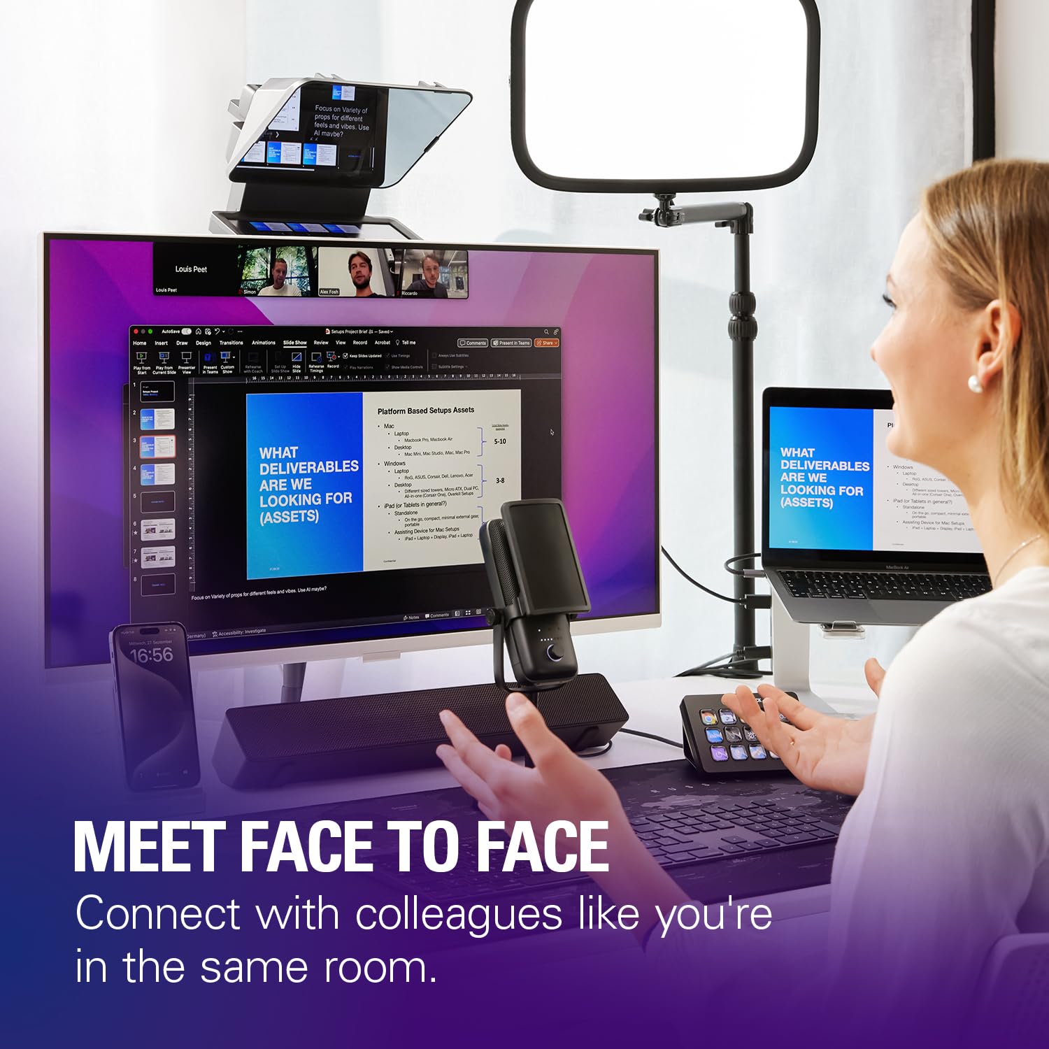 Elgato Prompter   Teleprompter With Built In Screen For Youtube, Twitch, Zoom, Ms Teams And More, Supports Dslr/Webcam/Smartphon