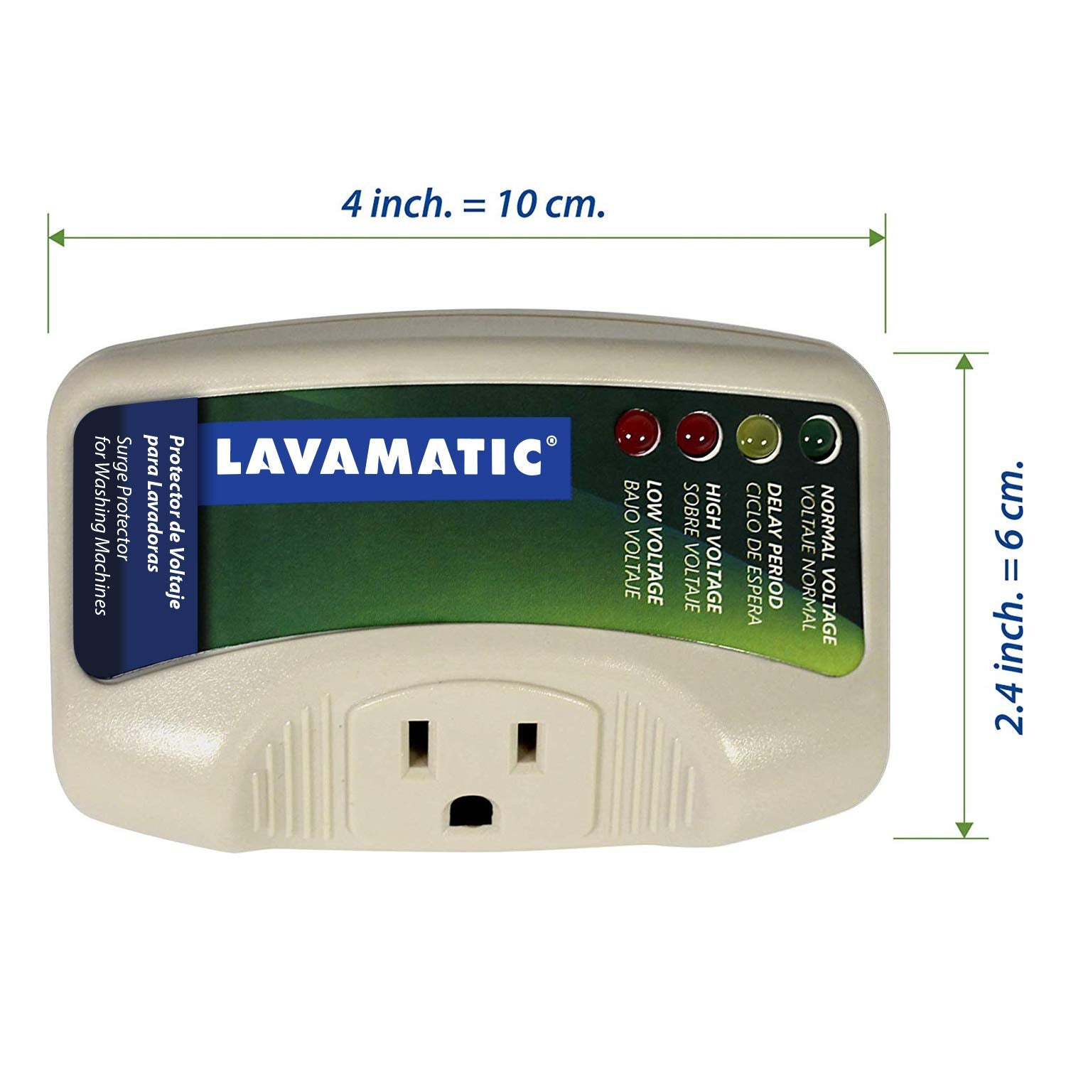 Lavamatic WS-10521 Electronic Voltage & Surge Protector for Washers - (2 Pieces) - Protects Against High/Low Voltage, Brownouts, and Spikes