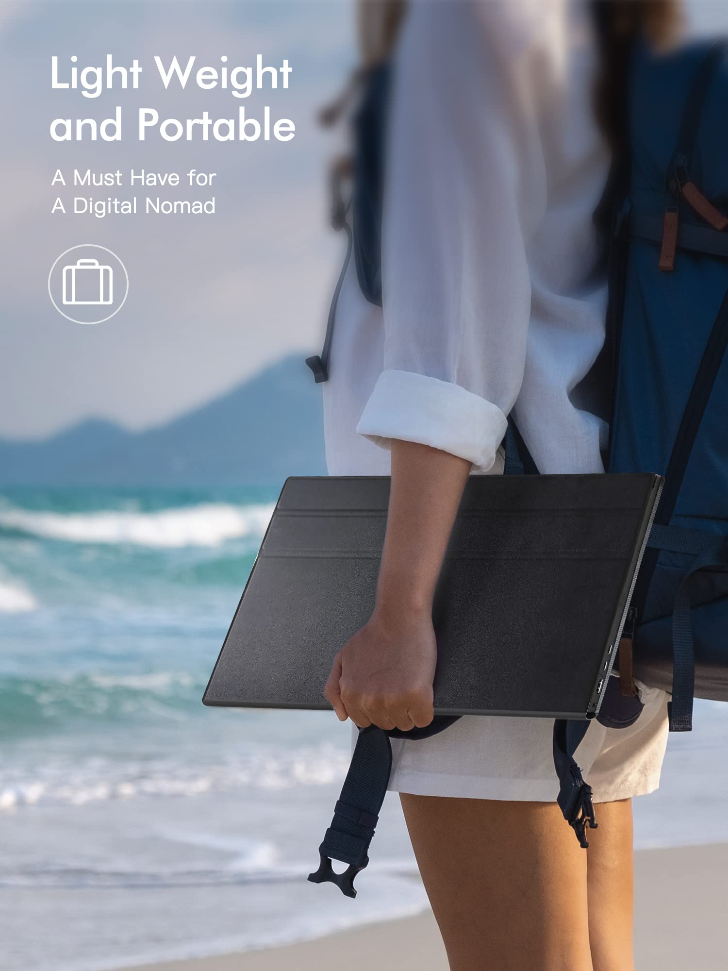 Magicraven 16.0  1200P 60Hz Portable Dual Monitor, Portable Laptop Monitor, Slim Lightweight Dual Usb C Hdmi Computer Monitor Ga