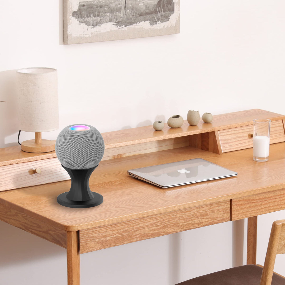 Supporto A Muro Per Homepod Mini Ouligei - Senza Viti, Con Gestione Cavi Integrata, Elegante E Salvaspazio