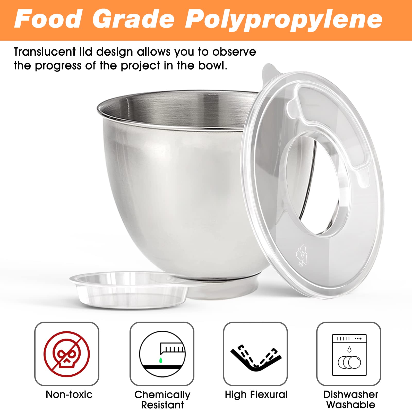 Mixer Bowl Covers For Kitchenaid 4.5 5 Qt Tilt Head Stand Mixer, Splash Guard With Extra Pouring Window For Kitchenaid Mixer, Bo