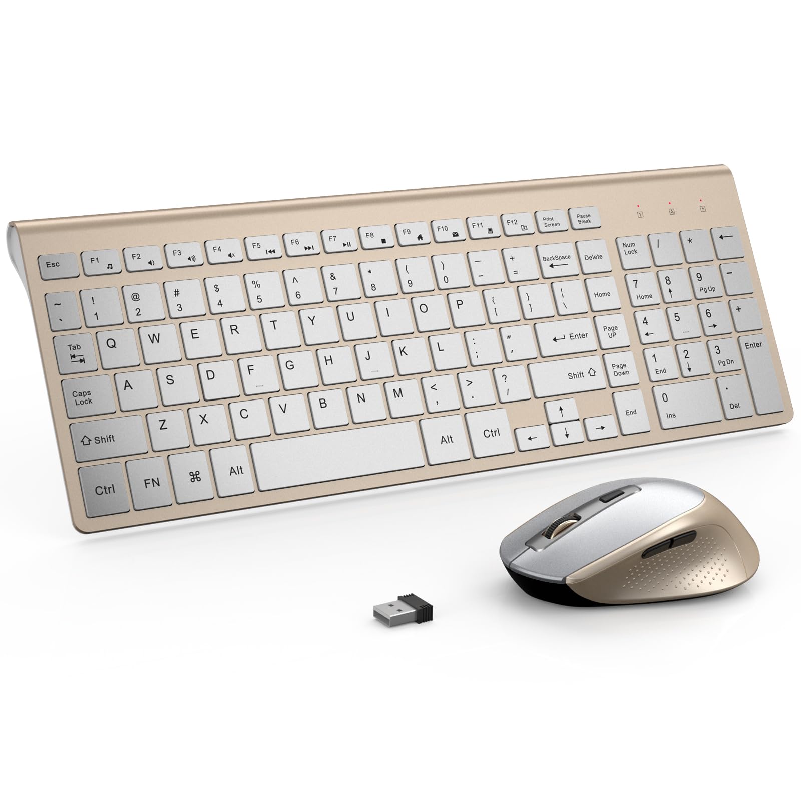 Wireless Keyboard Mouse Combo, J Joyaccess Ergonomic And Portable Wireless Keyboard And Mouse Set For Laptop/Computer/Desktop/Pc