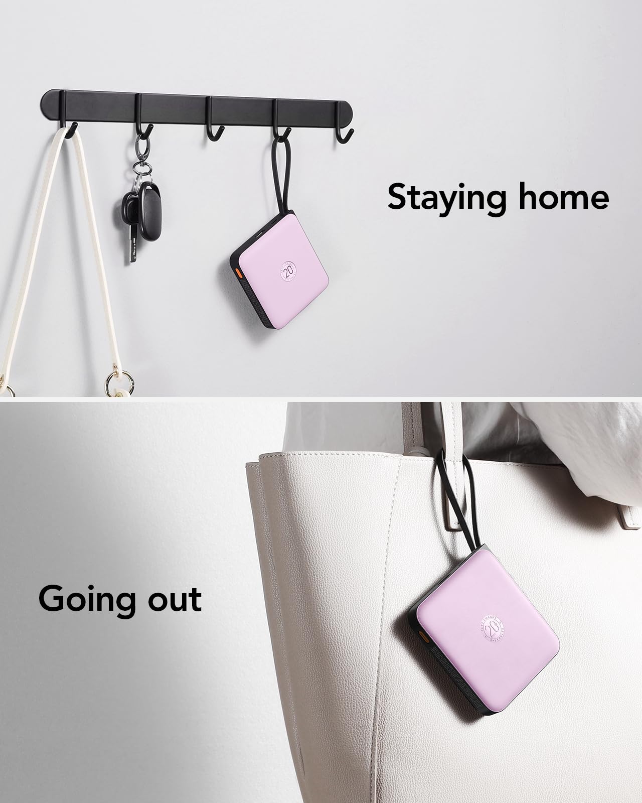 Vrurc Portable Charger With Built In Cable, 10000Mah Power Bank, 22.5W/Pd20W Fast Charging Usb C Battery Pack For Iphone 16 15 1