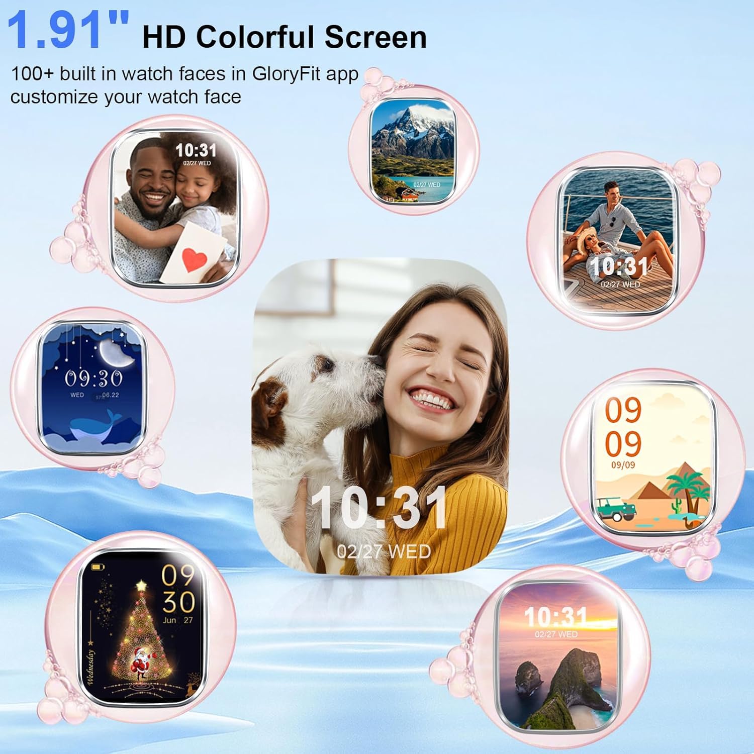 Smart Watch, 1.91 ''Smartwatch For Men Women (Answer/Make Call), Fitness Tracker With 100+ Sport Modes, Ip68 Waterproof, Heart R