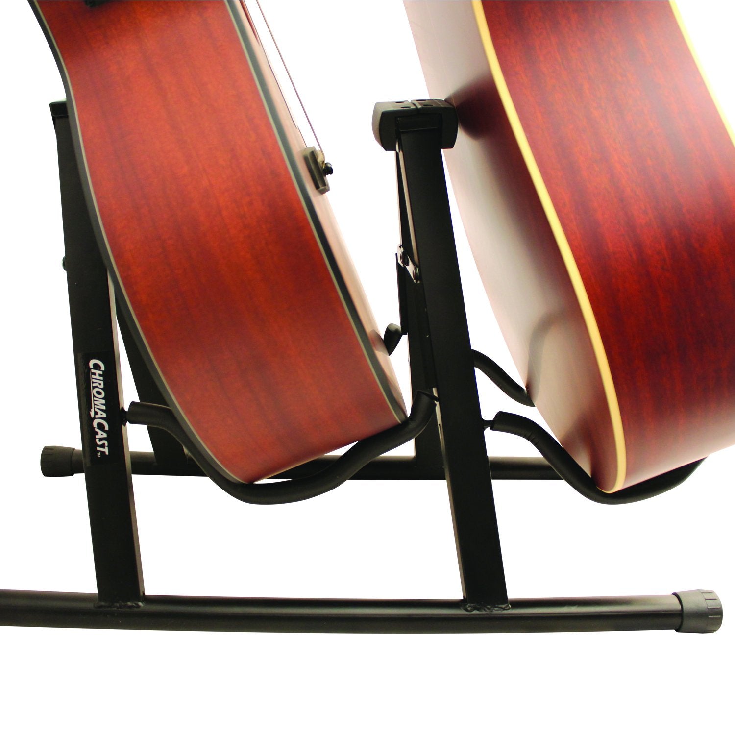Chromacast Cc Dgs 2Pk Universal Folding Double Guitar Stand With Secure Lock, Pack Of 2