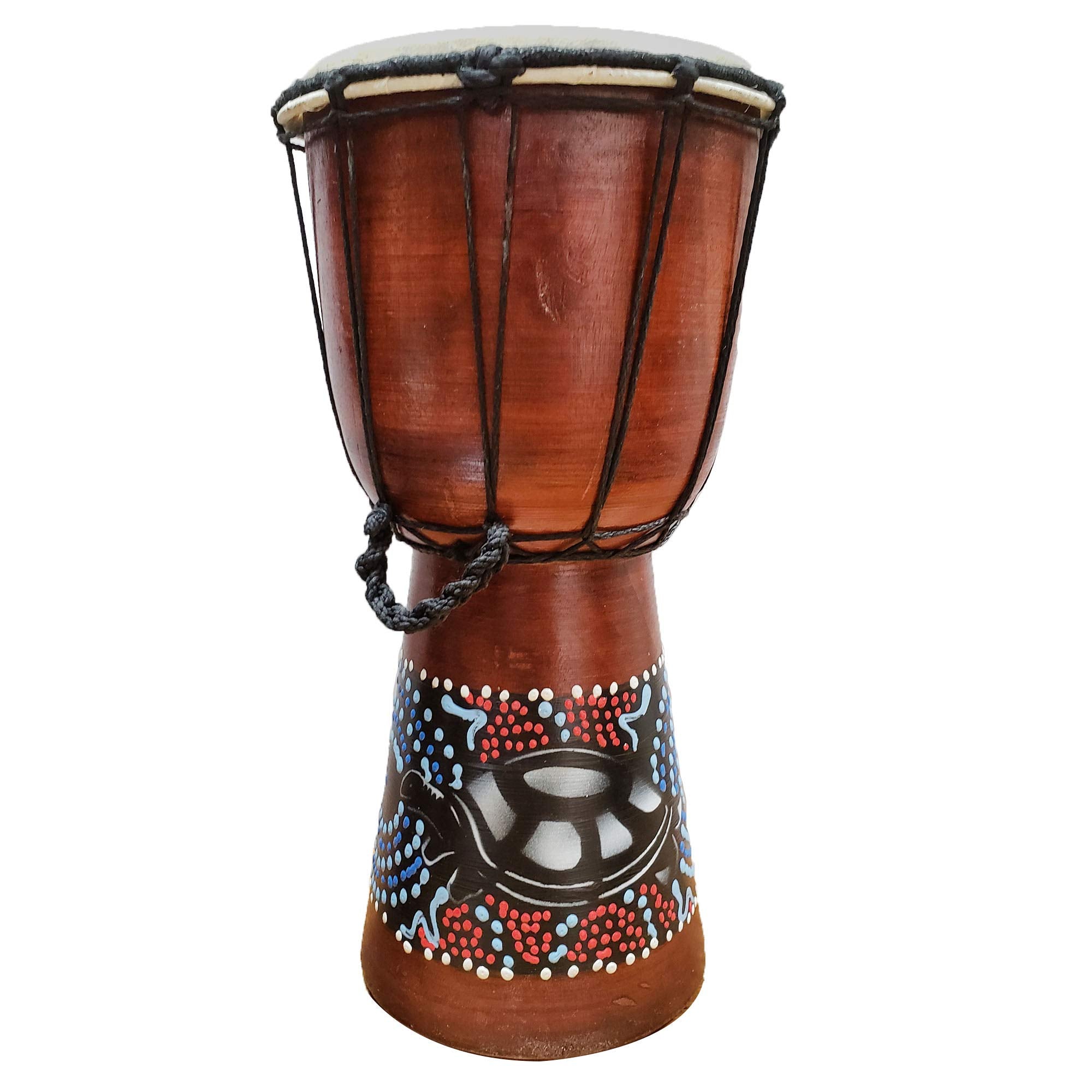 Djembe Drum Hand Painted Multicolored Dot Aborigine With Unique Random Patterns Bongo African Inspired Music Awesome Gifting Ide