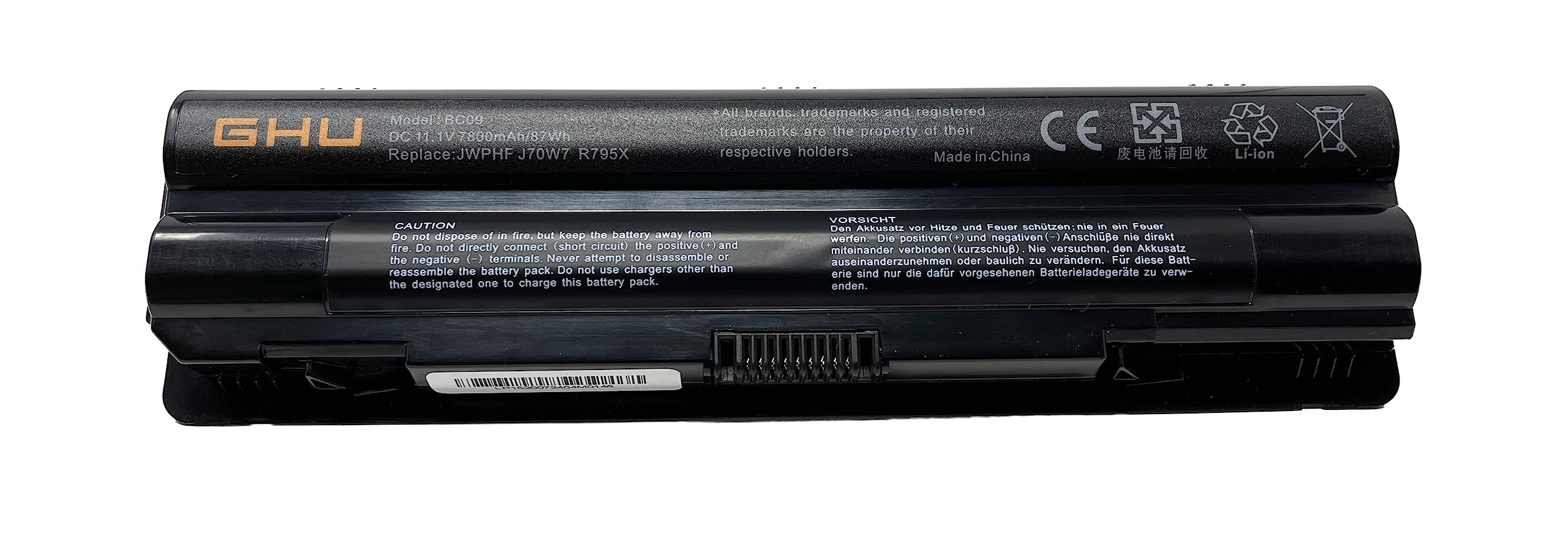 Ghu New Battery 87 Wh 9 Cell Jwphf R795X Compatible With Dell Xps Laptops 14 L401X 15 L502X L501X 17 L702X L701X 61Yd0 P/N P11F